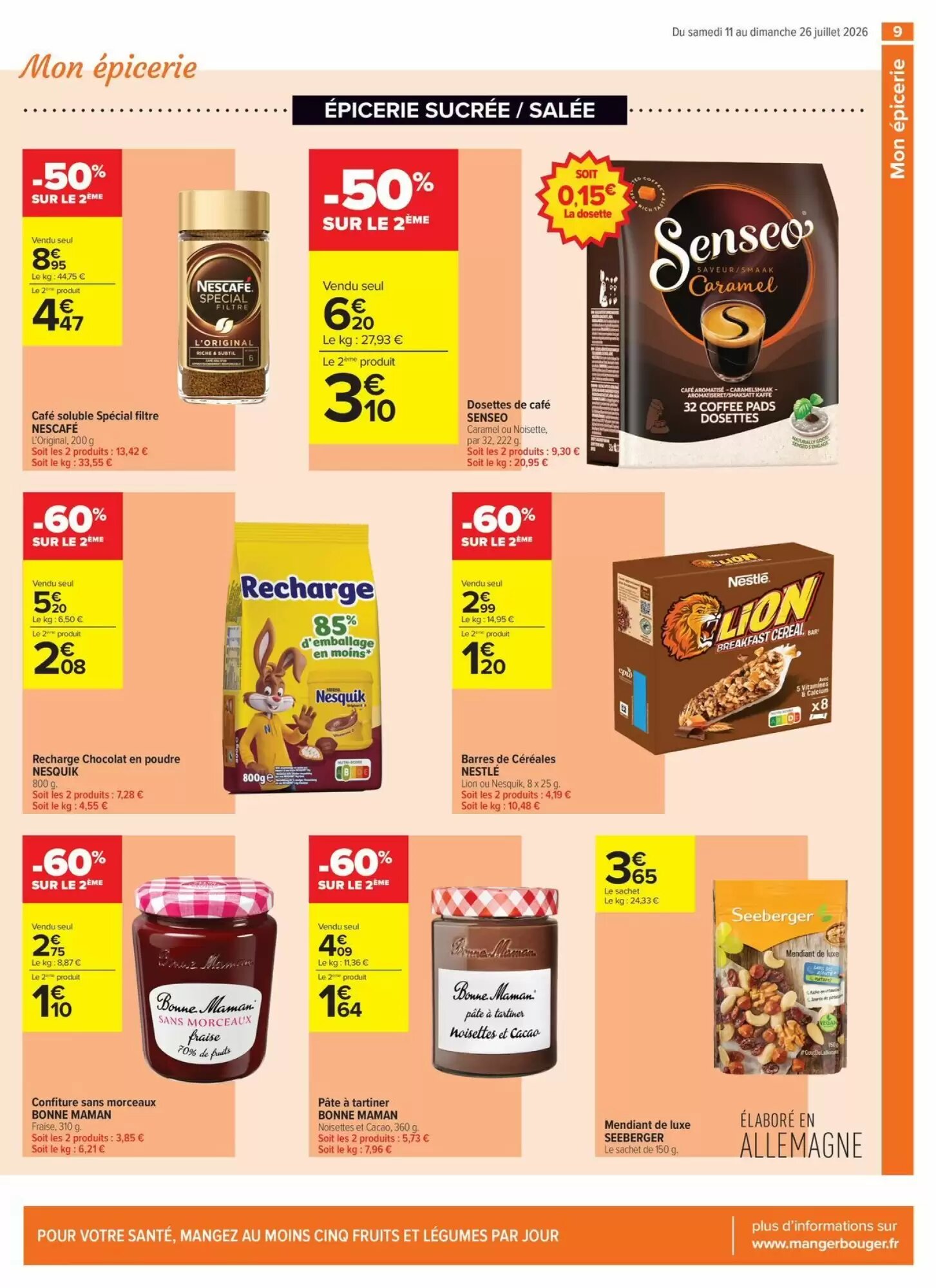 Prospectus promotionnel Carrefour valable à partir du 11/07/2026 - Page 9.