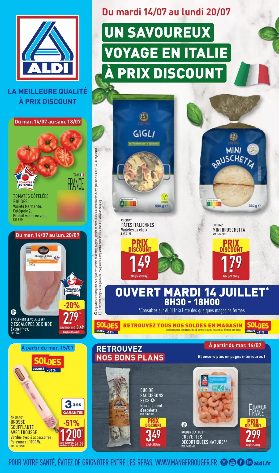 Prospectus promotionnel ALDI valable à partir du 14/07/2026 - Page 1.