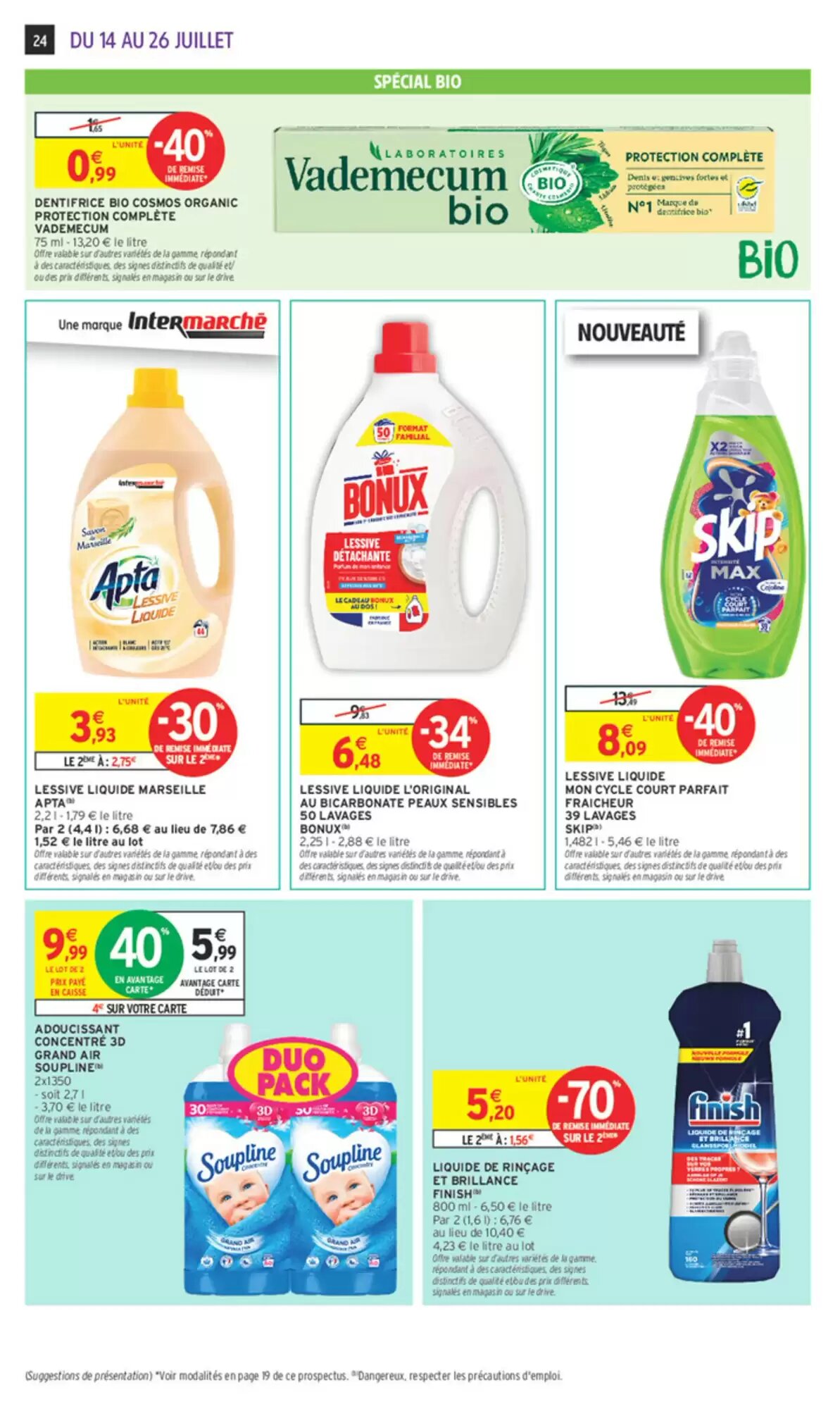 Prospectus promotionnel Intermarché valable à partir du 14/07/2026 - Page 24.