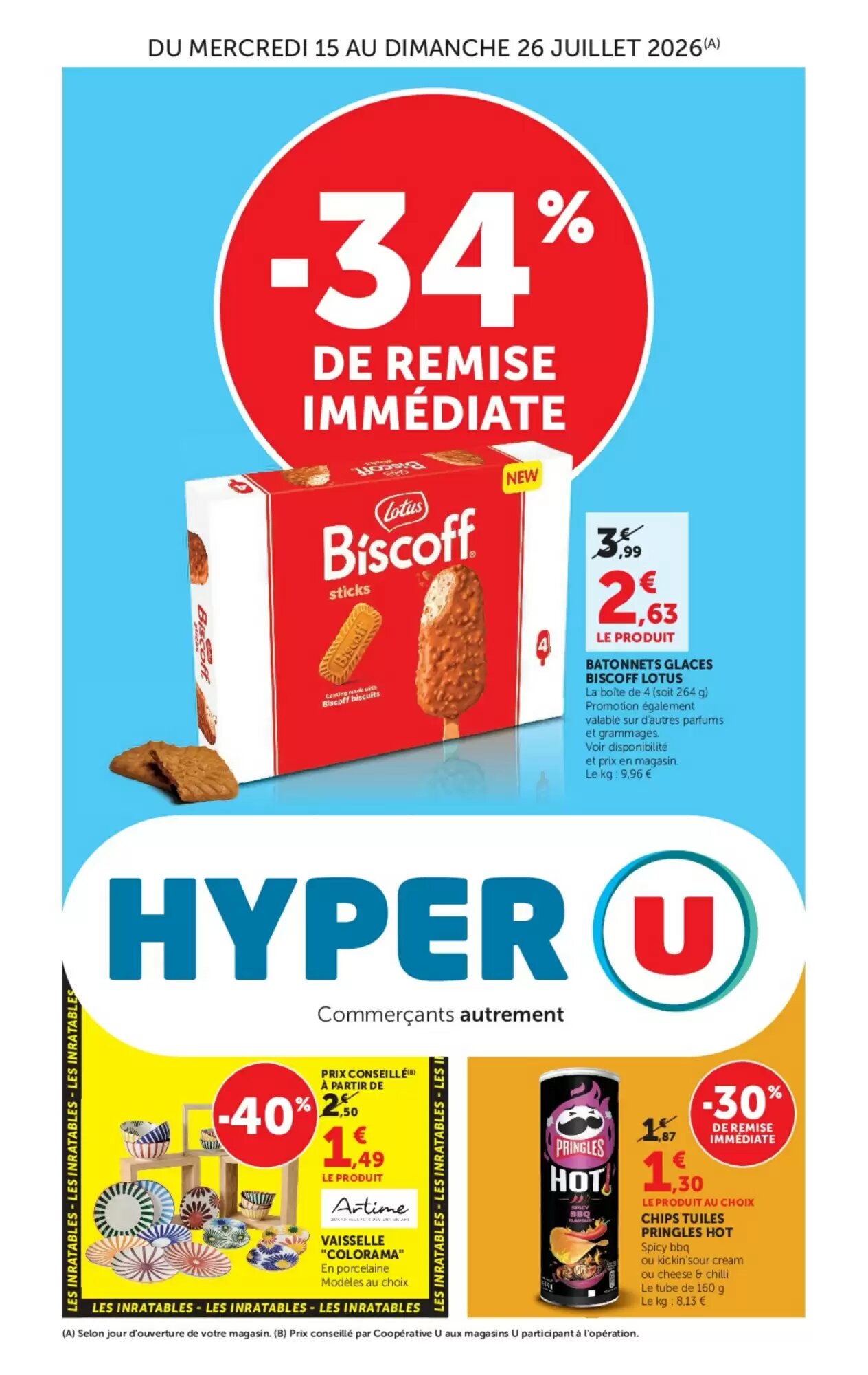 Prospectus promotionnel Hyper U valable à partir du 15/07/2026 - Page 1.