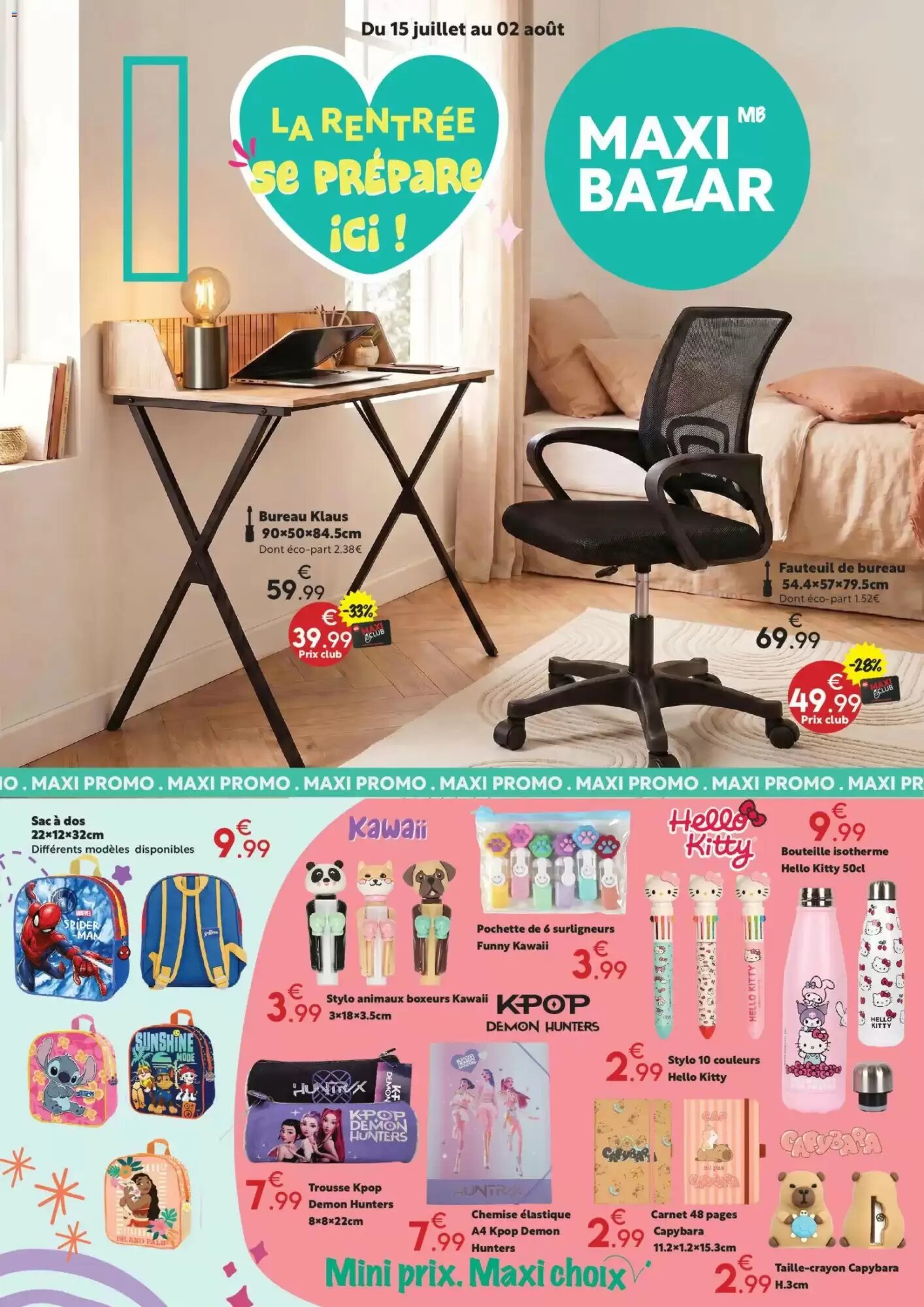 Prospectus promotionnel Maxi Bazar valable à partir du 15/07/2026 - Page 1.