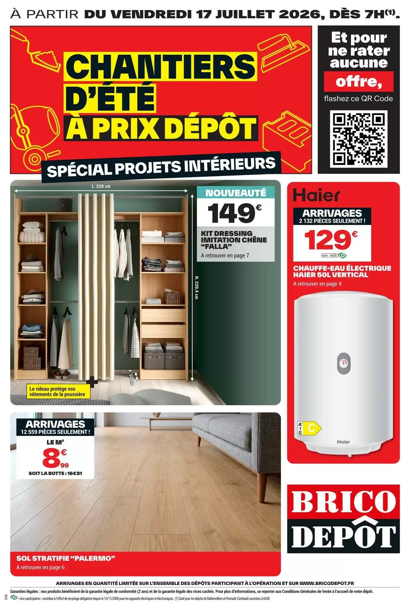 Prospectus promotionnel Brico Dépôt valable à partir du 17/07/2026 - Page 1.
