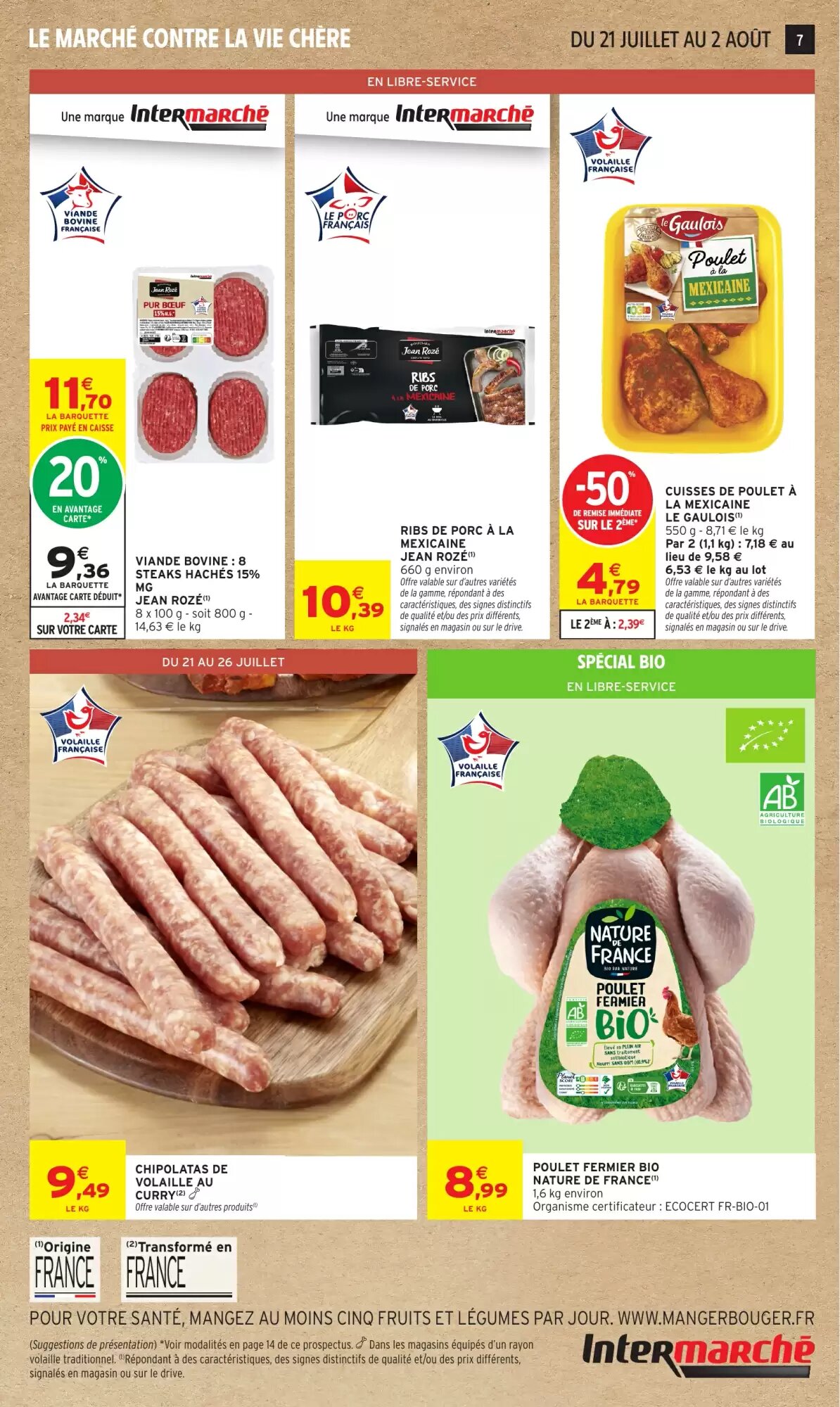 Prospectus promotionnel Intermarché valable à partir du 21/07/2026 - Page 7.
