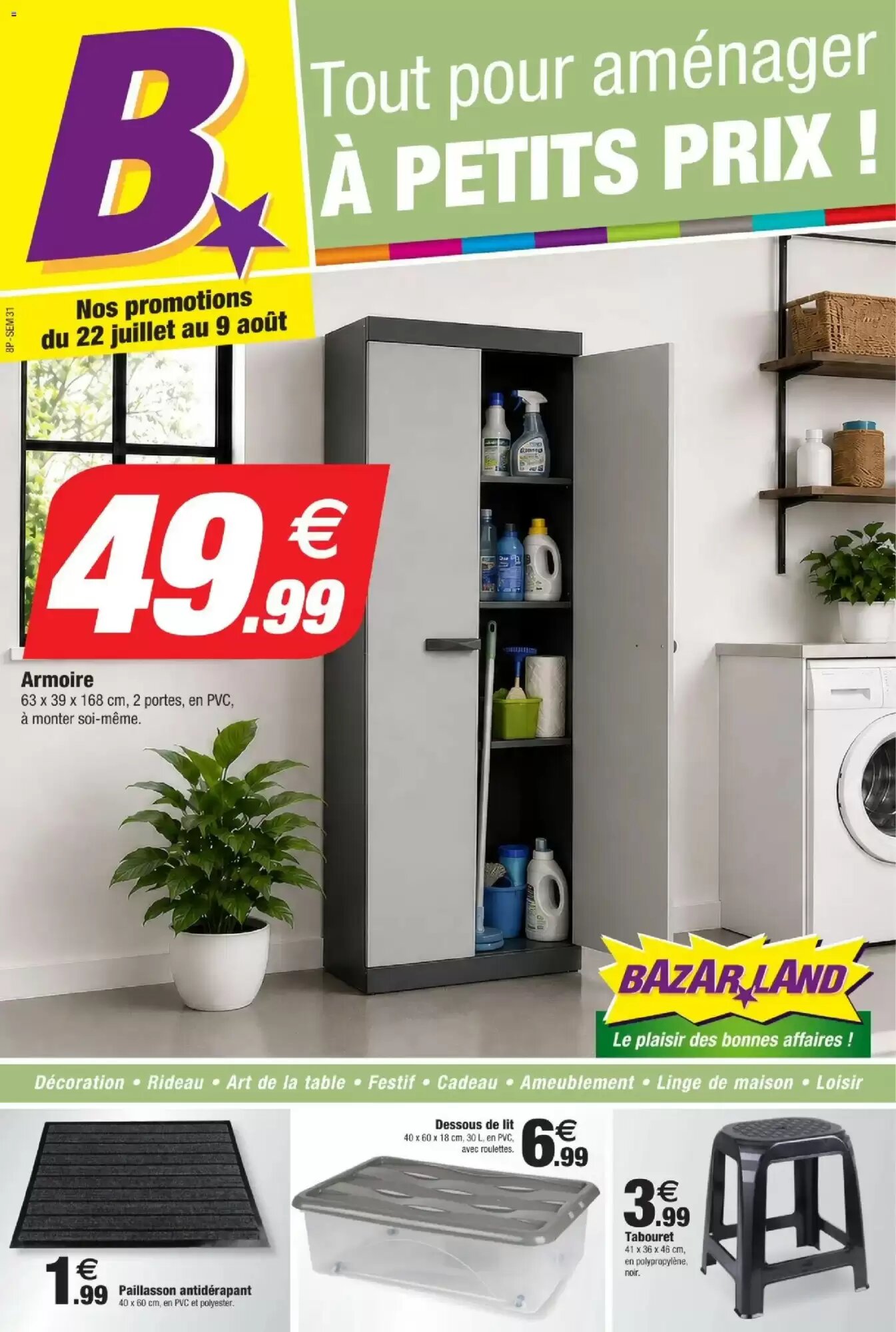 Prospectus promotionnel Bazarland valable à partir du 22/07/2026 - Page 1.