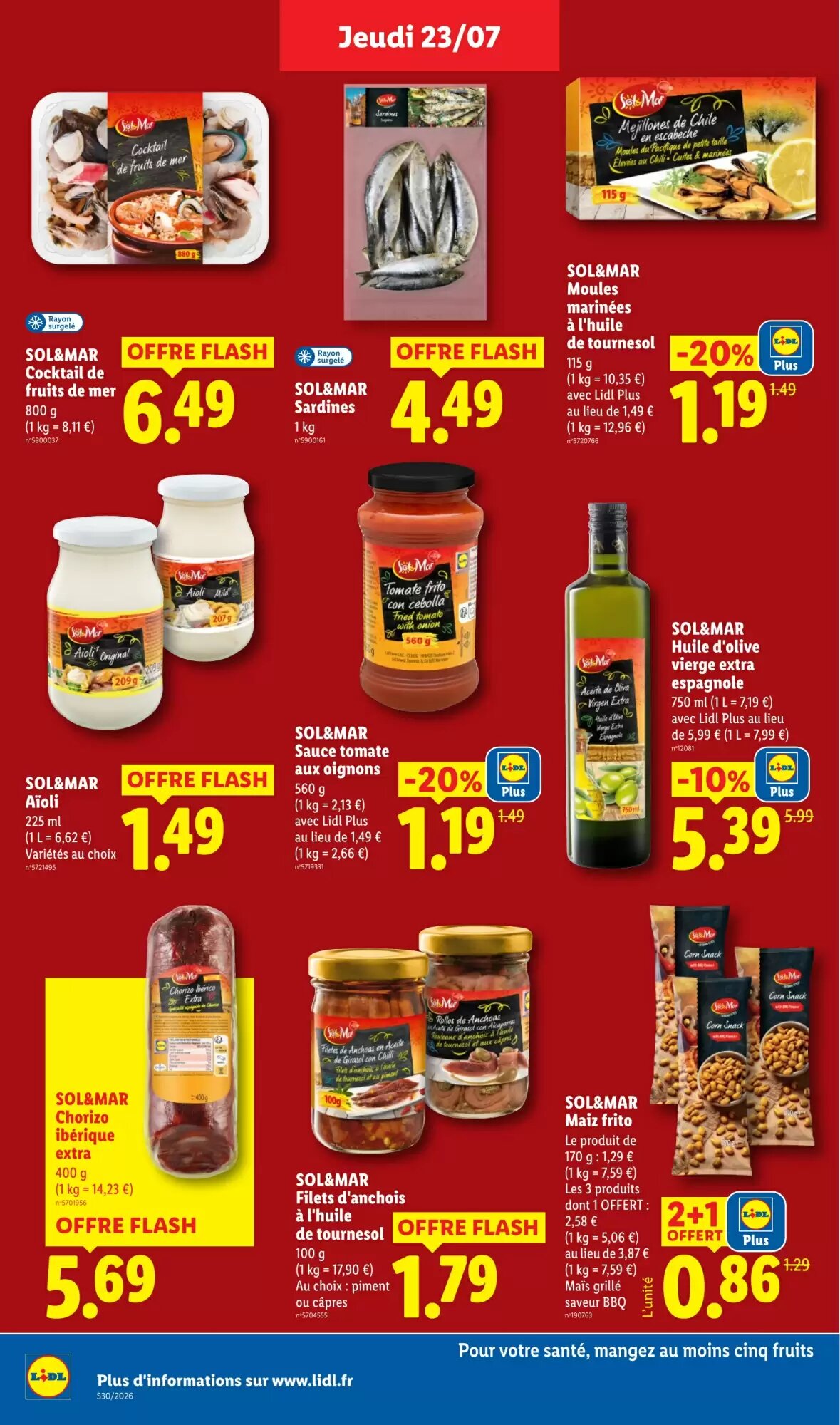 Prospectus promotionnel Lidl valable à partir du 23/07/2026 - Page 22.
