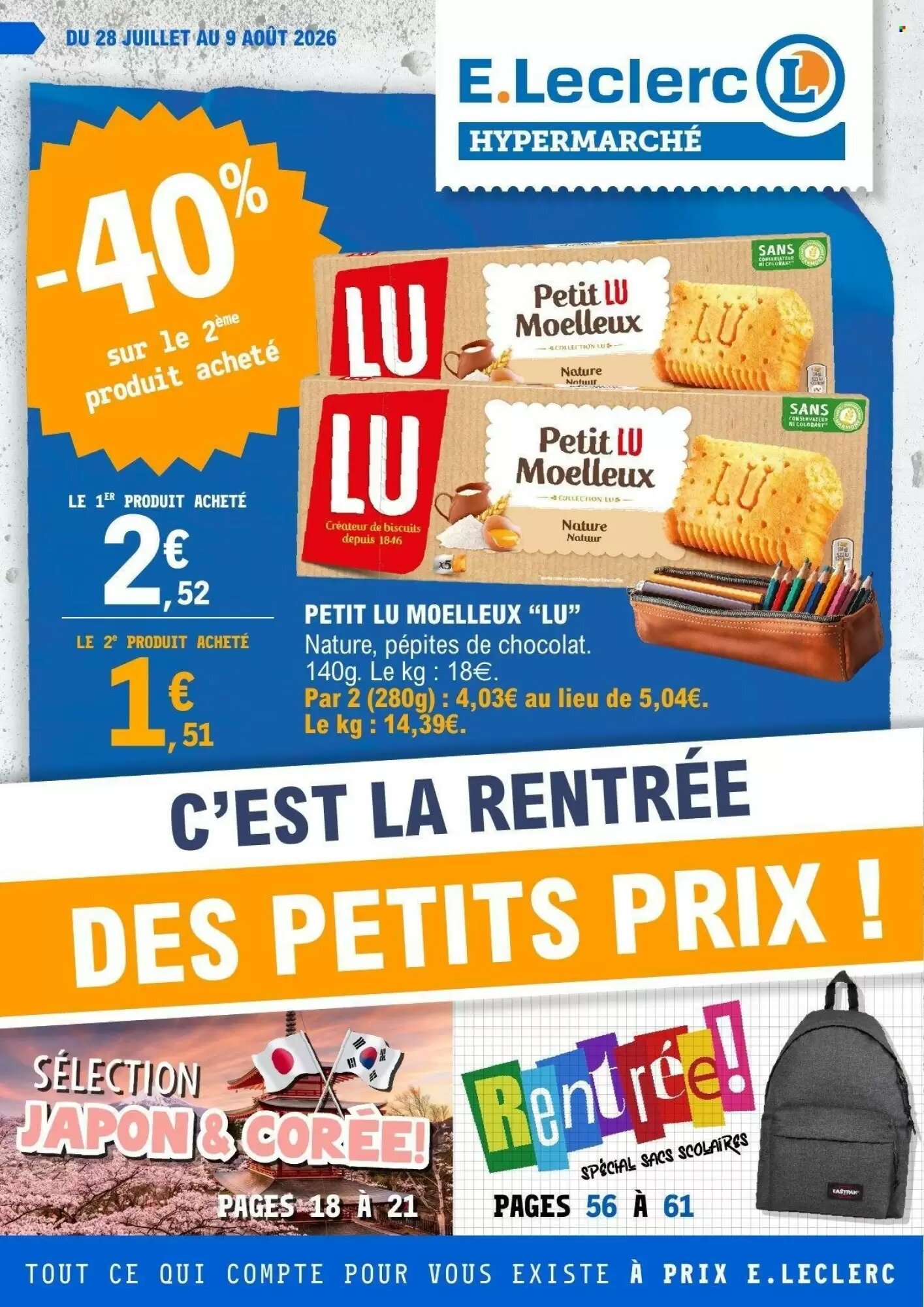 Prospectus promotionnel E.Leclerc valable à partir du 28/07/2026 - Page 1.