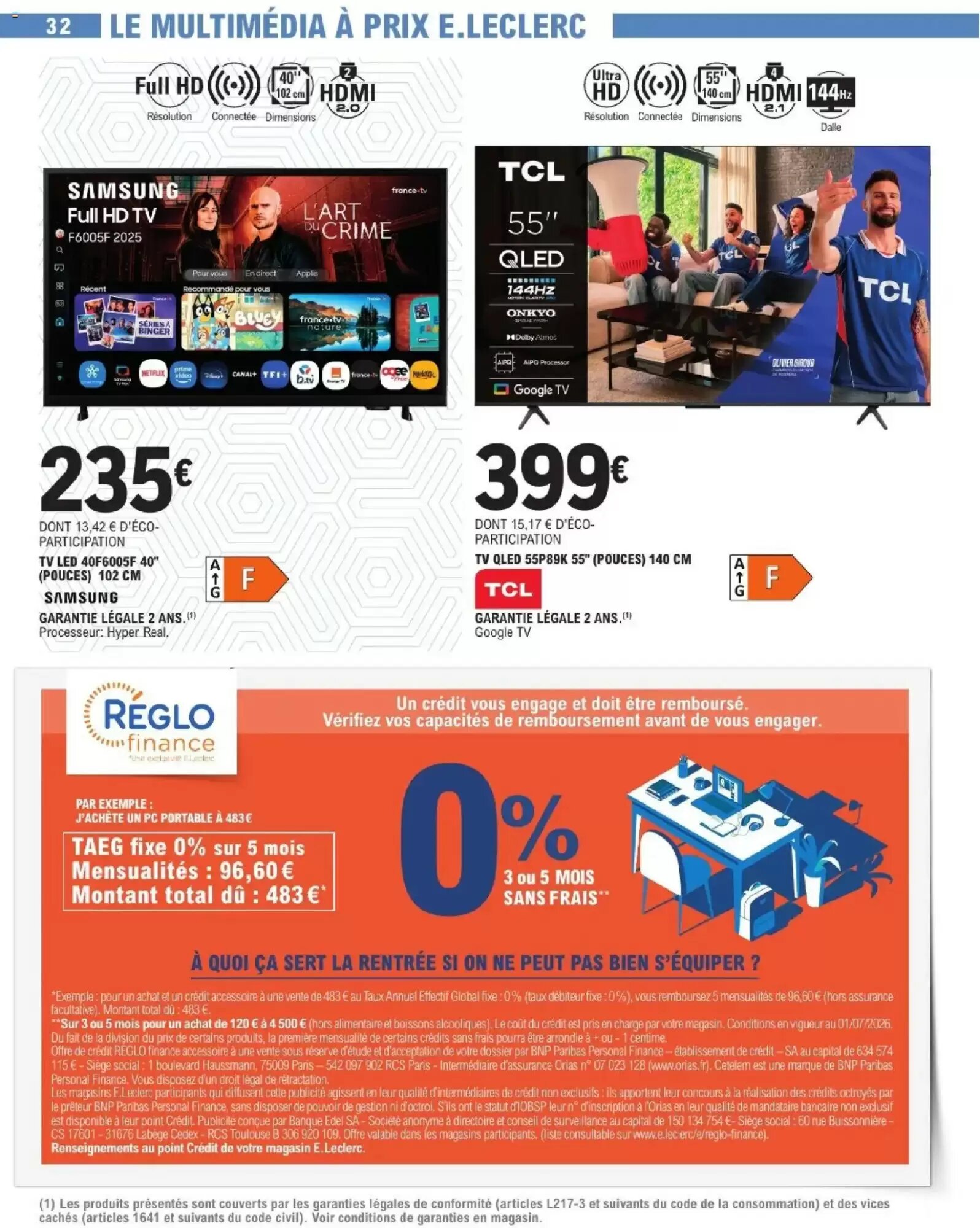 Prospectus promotionnel E.Leclerc valable à partir du 28/07/2026 - Page 32.