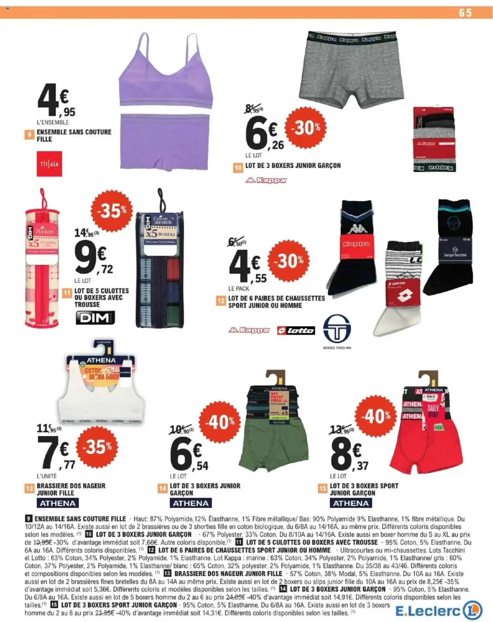 Prospectus promotionnel E.Leclerc valable à partir du 28/07/2026 - Page 65.