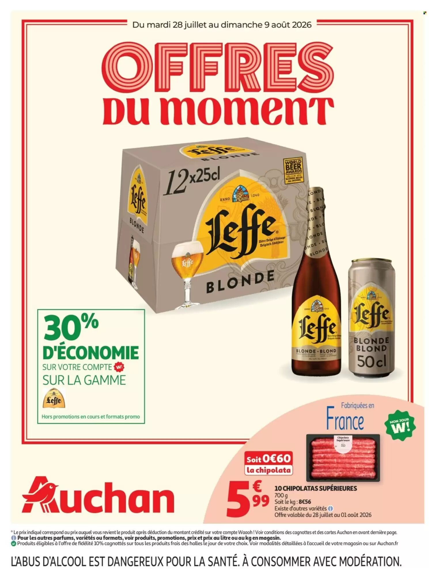 Prospectus promotionnel Auchan valable à partir du 28/07/2026 - Page 1.