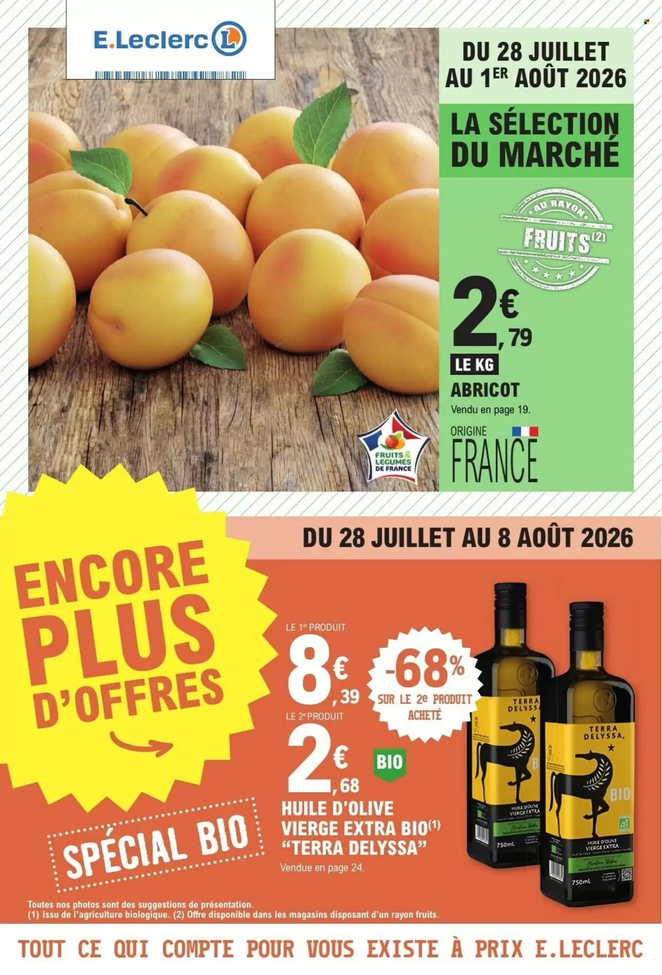 Prospectus promotionnel E.Leclerc valable à partir du 28/07/2026 - Page 1.