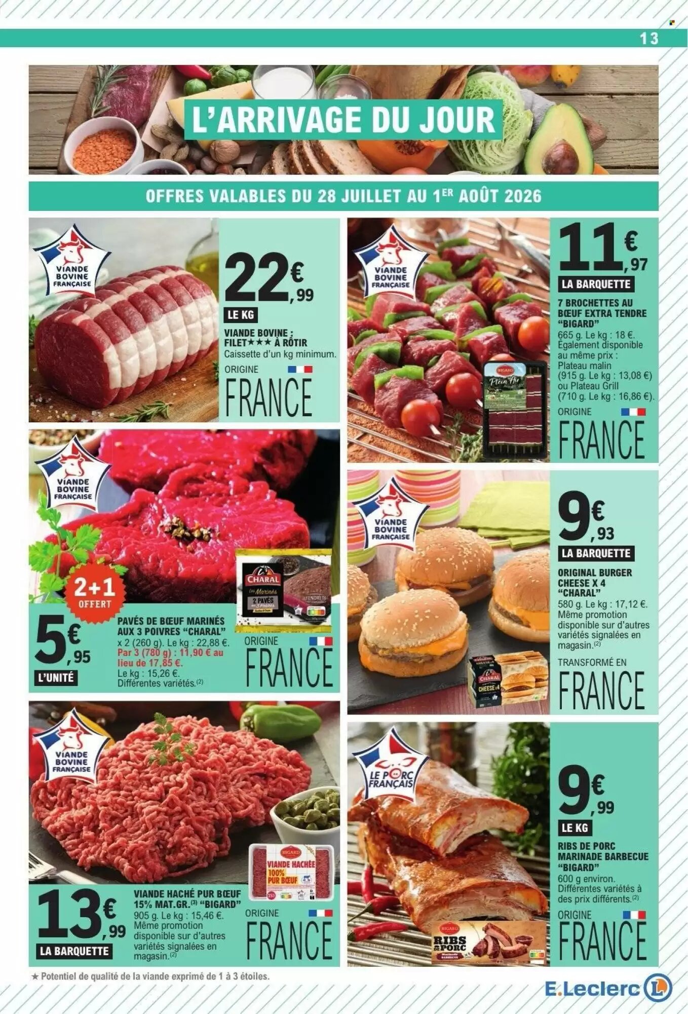 Prospectus promotionnel E.Leclerc valable à partir du 28/07/2026 - Page 13.