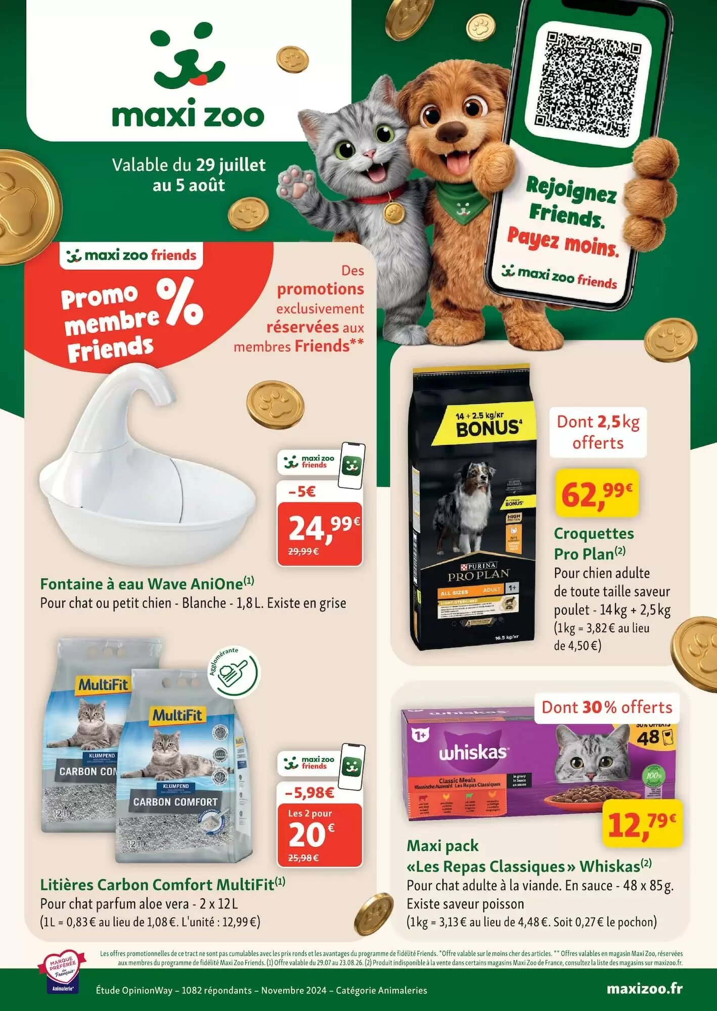 Prospectus promotionnel Maxi Zoo valable à partir du 29/07/2026 - Page 1.