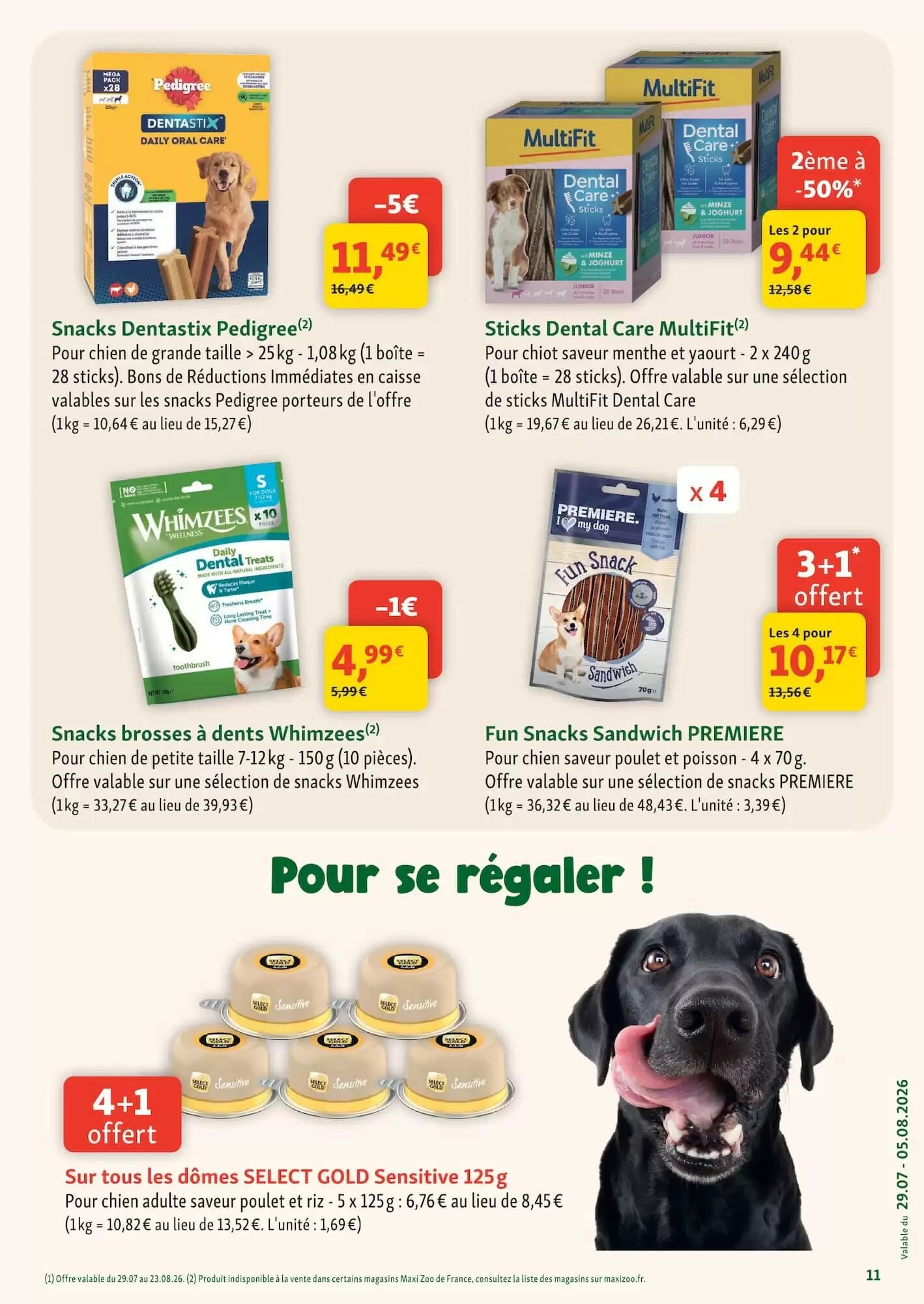 Prospectus promotionnel Maxi Zoo valable à partir du 29/07/2026 - Page 11.