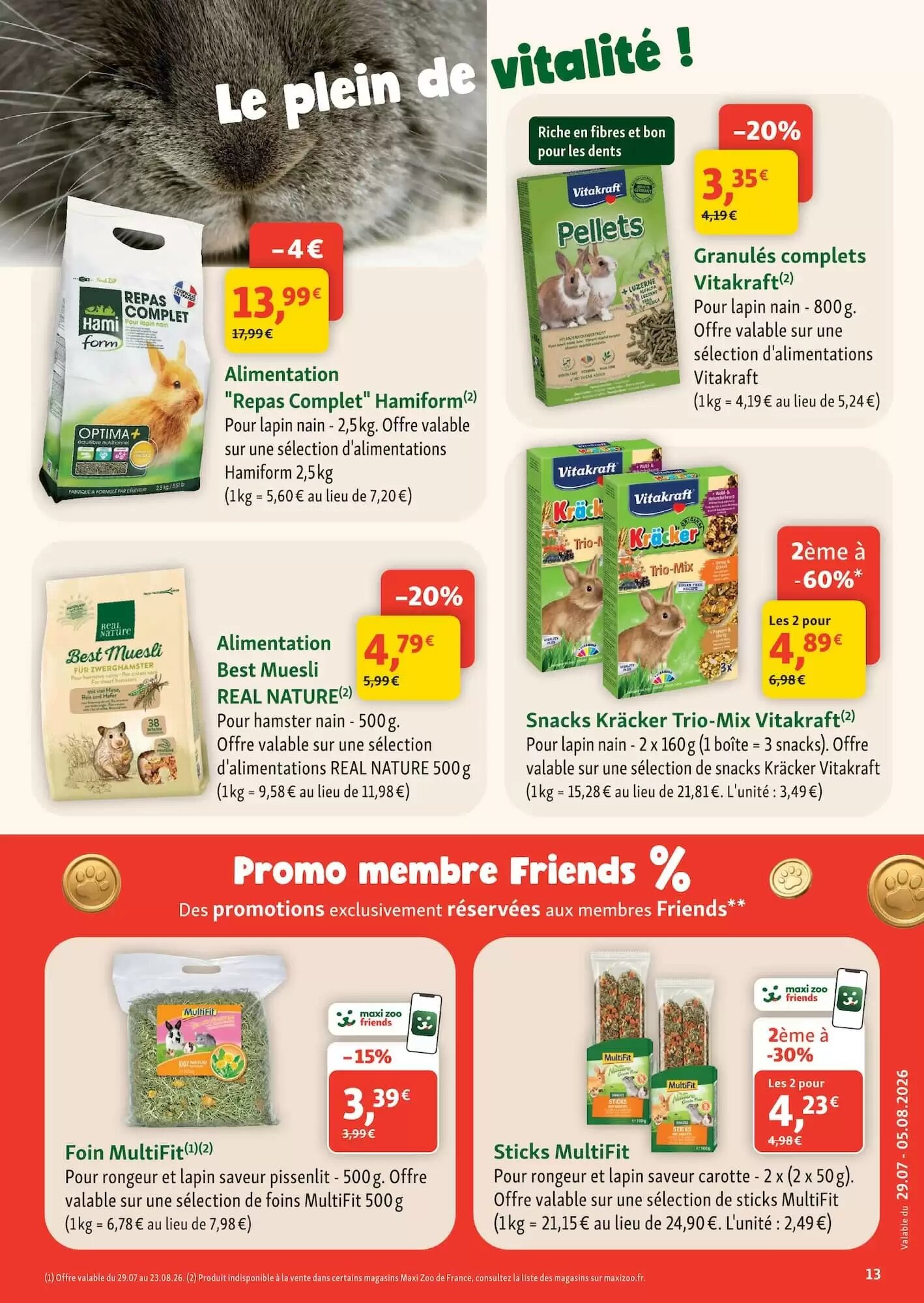 Prospectus promotionnel Maxi Zoo valable à partir du 29/07/2026 - Page 13.
