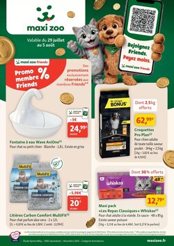 Prospectus promotionnel Maxi Zoo valable à partir du 29/07/2026