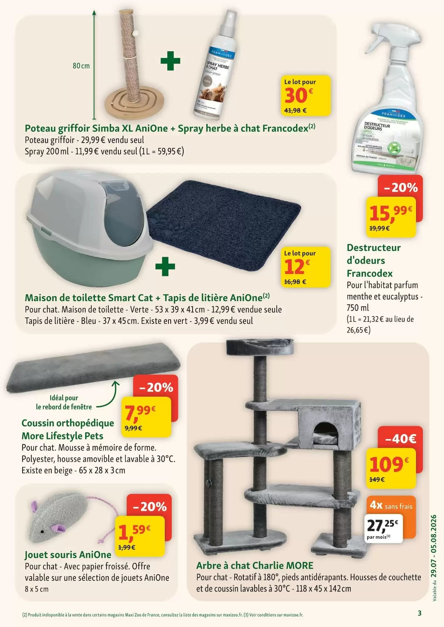 Prospectus promotionnel Maxi Zoo valable à partir du 29/07/2026 - Page 3.
