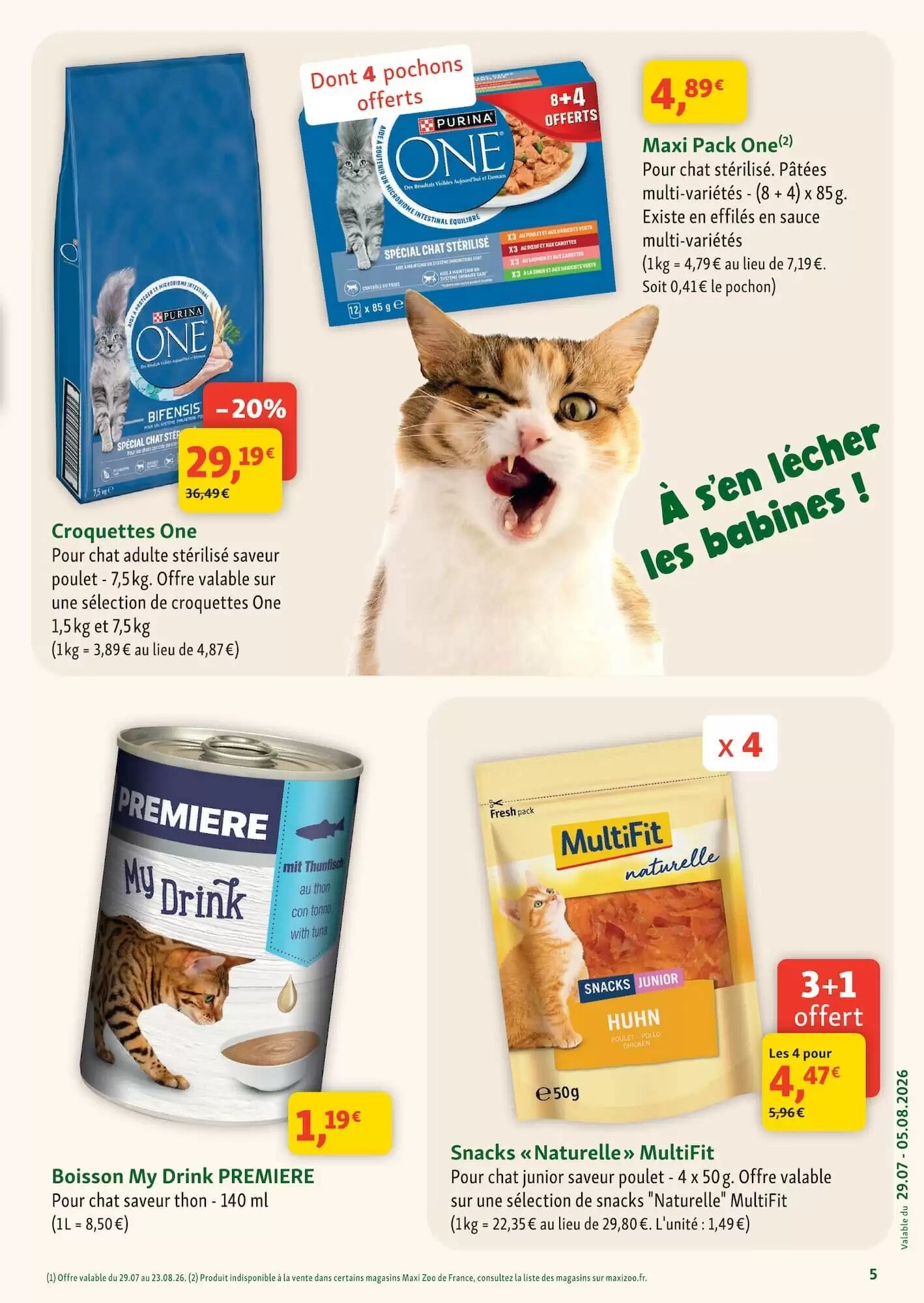 Prospectus promotionnel Maxi Zoo valable à partir du 29/07/2026 - Page 5.