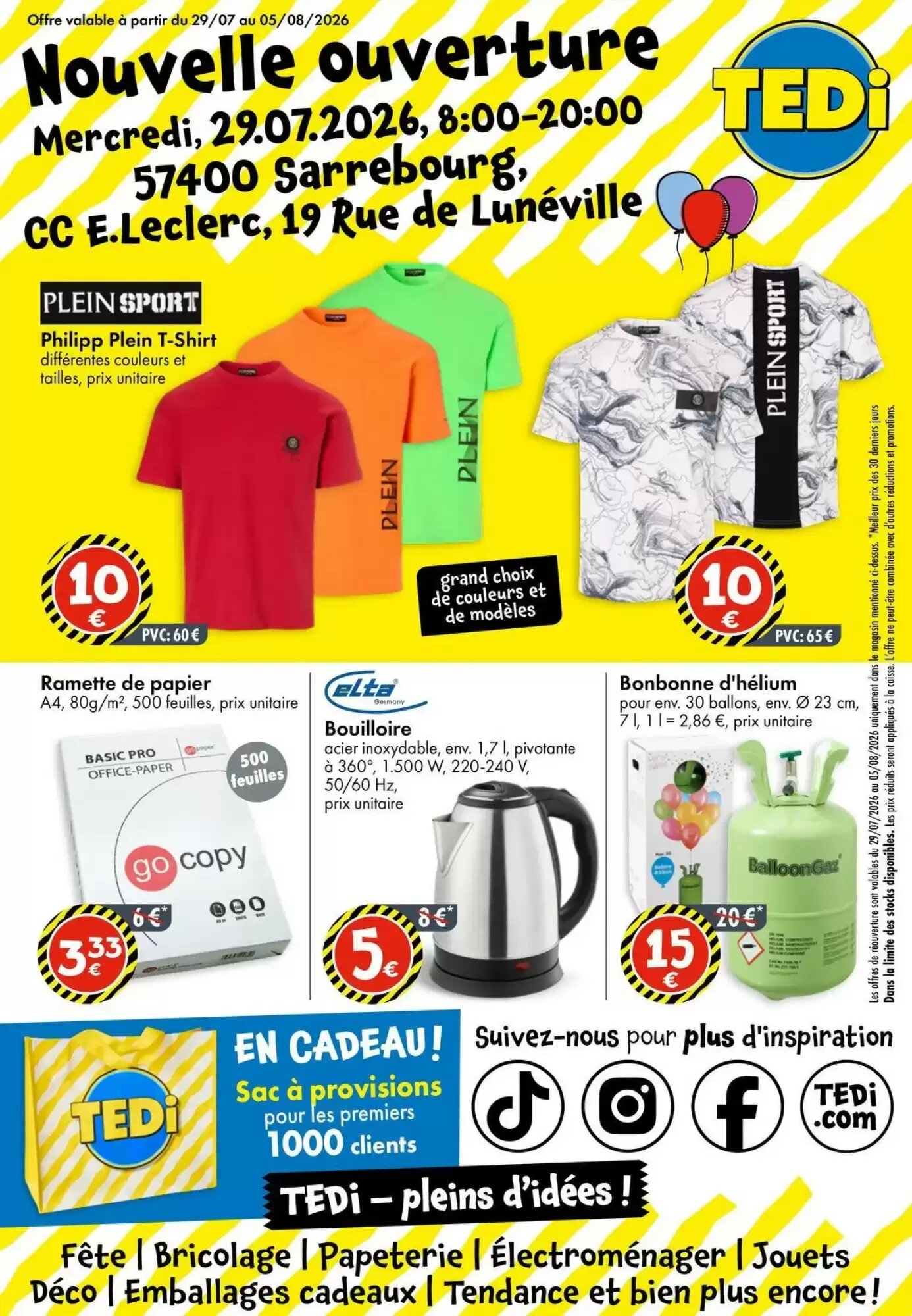 Prospectus promotionnel TEDi valable à partir du 29/07/2026 - Page 1.
