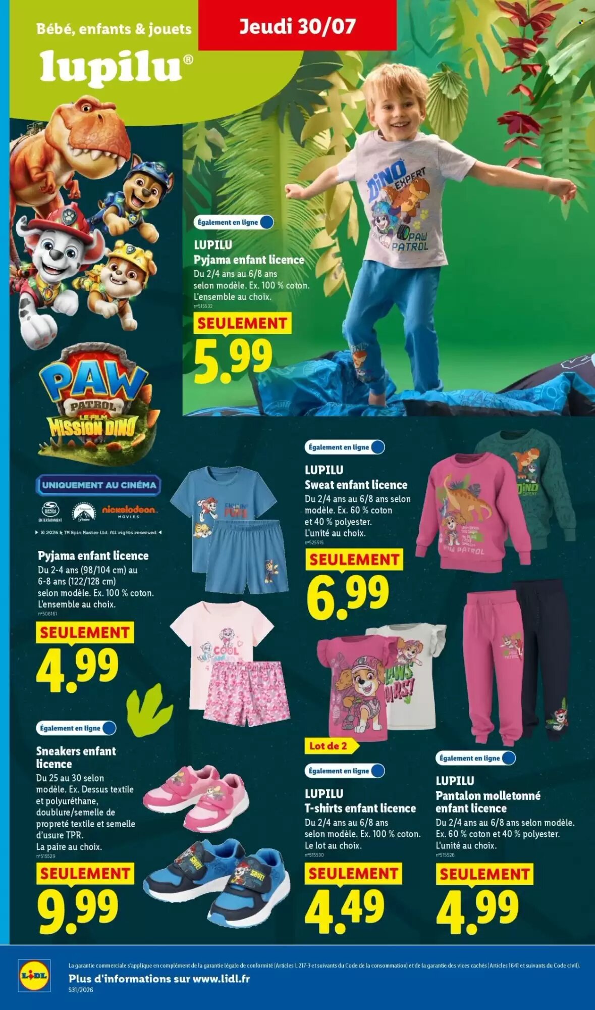 Prospectus promotionnel Lidl valable à partir du 30/07/2026 - Page 30.