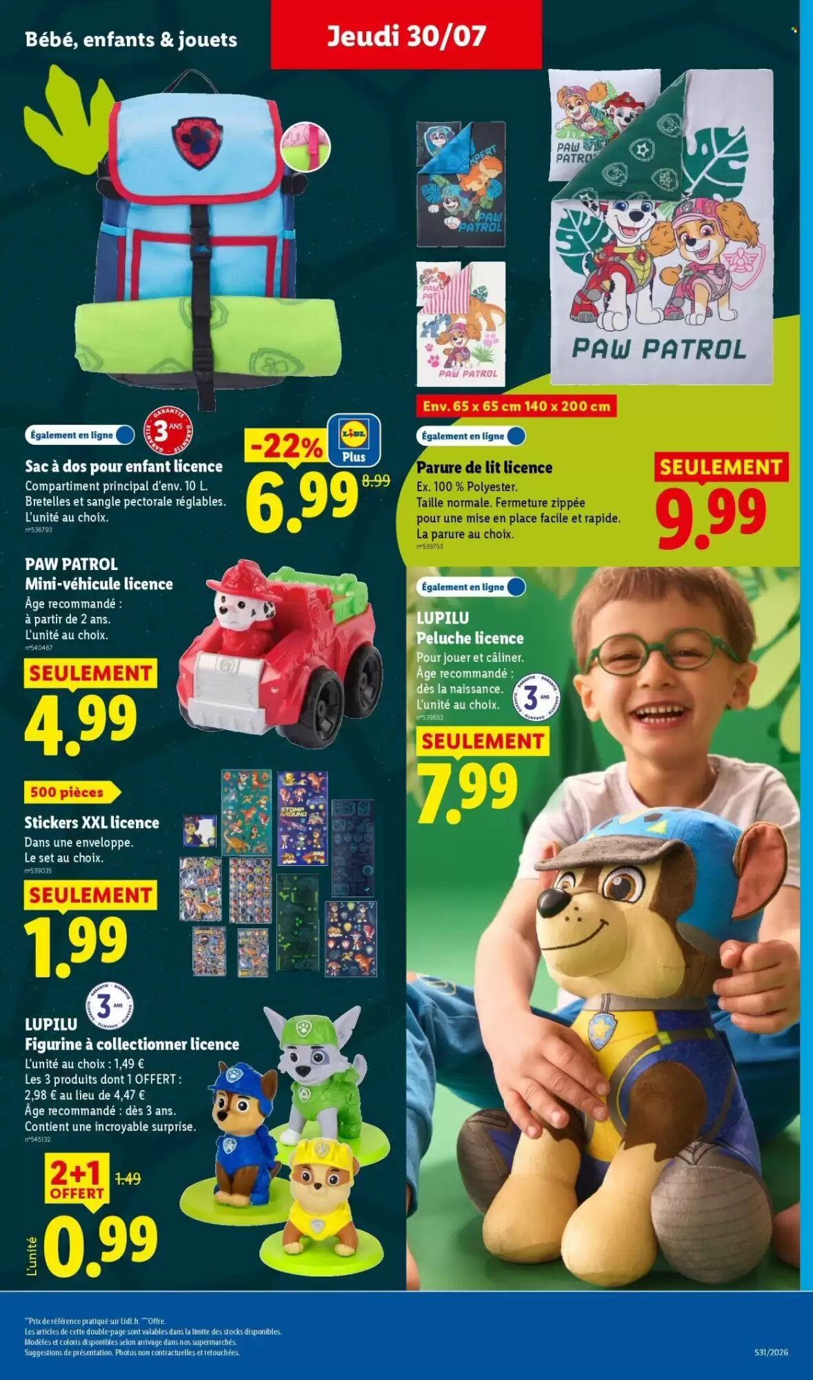 Prospectus promotionnel Lidl valable à partir du 30/07/2026 - Page 31.