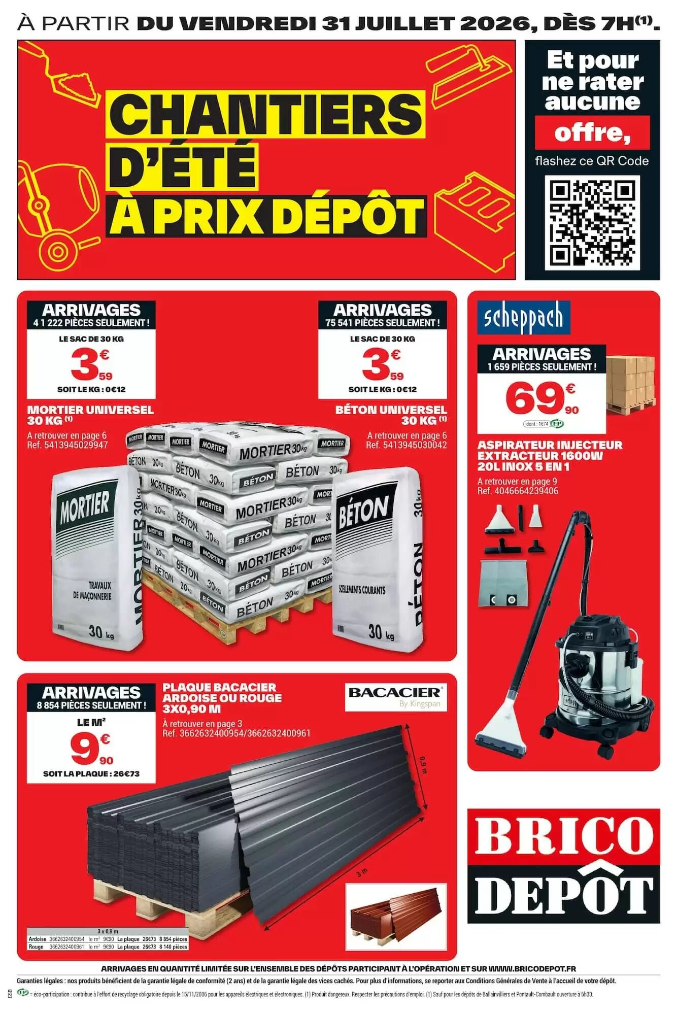Prospectus promotionnel Brico Dépôt valable à partir du 31/07/2026 - Page 1.