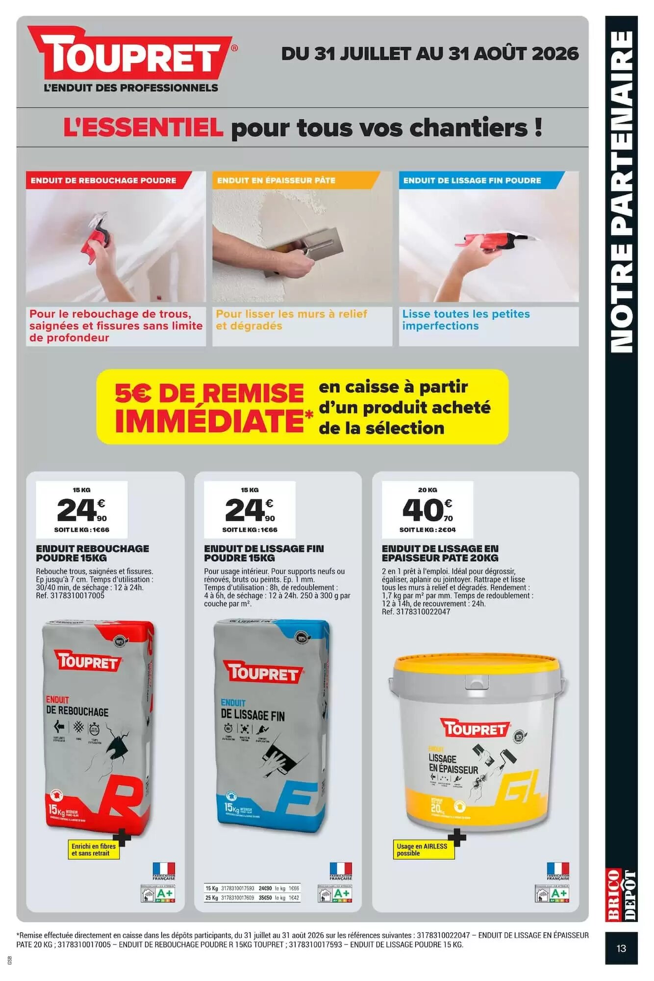 Prospectus promotionnel Brico Dépôt valable à partir du 31/07/2026 - Page 13.