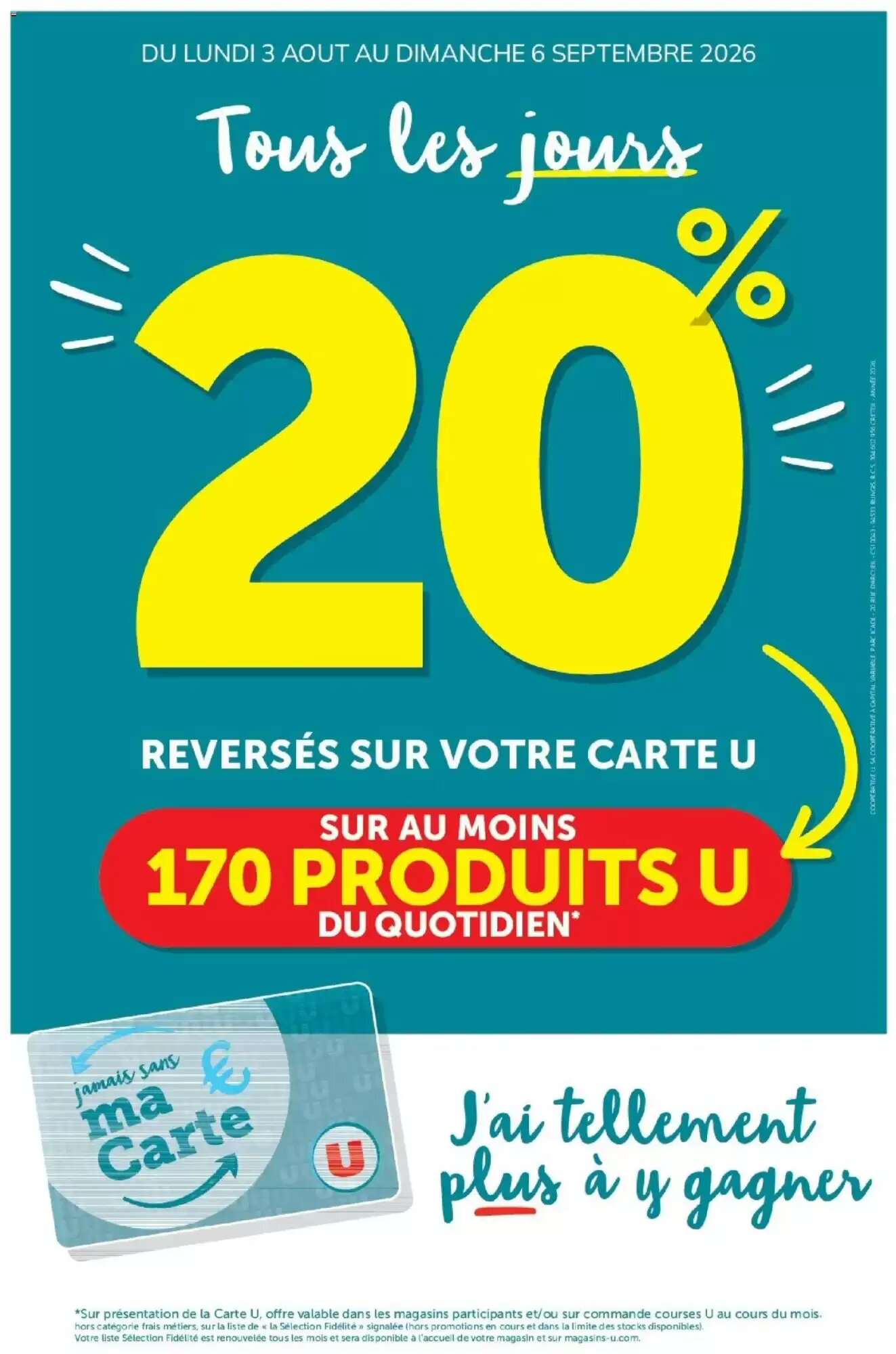 Prospectus promotionnel Super U valable à partir du 03/08/2026 - Page 1.