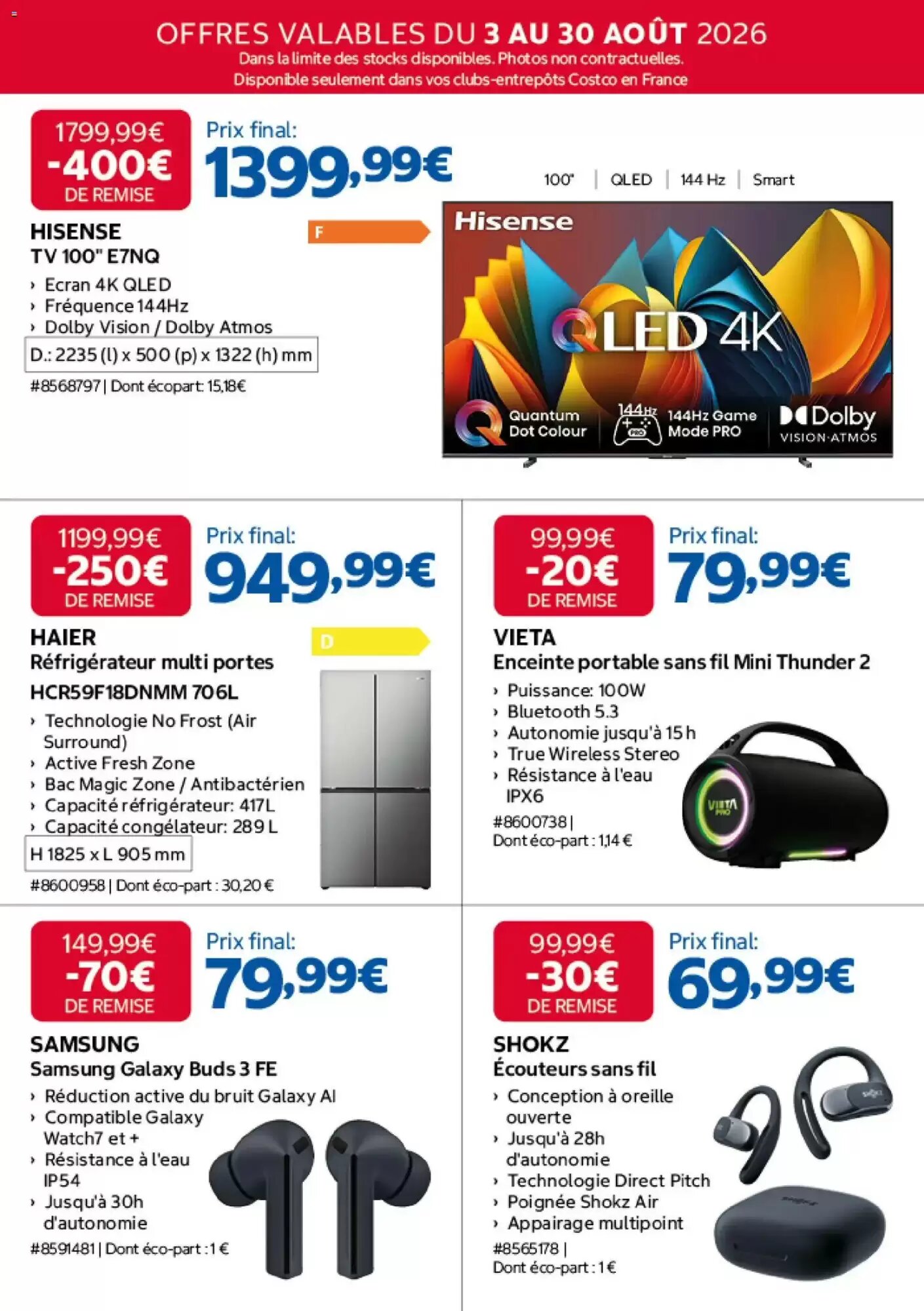 Prospectus promotionnel Costco valable à partir du 03/08/2026 - Page 2.
