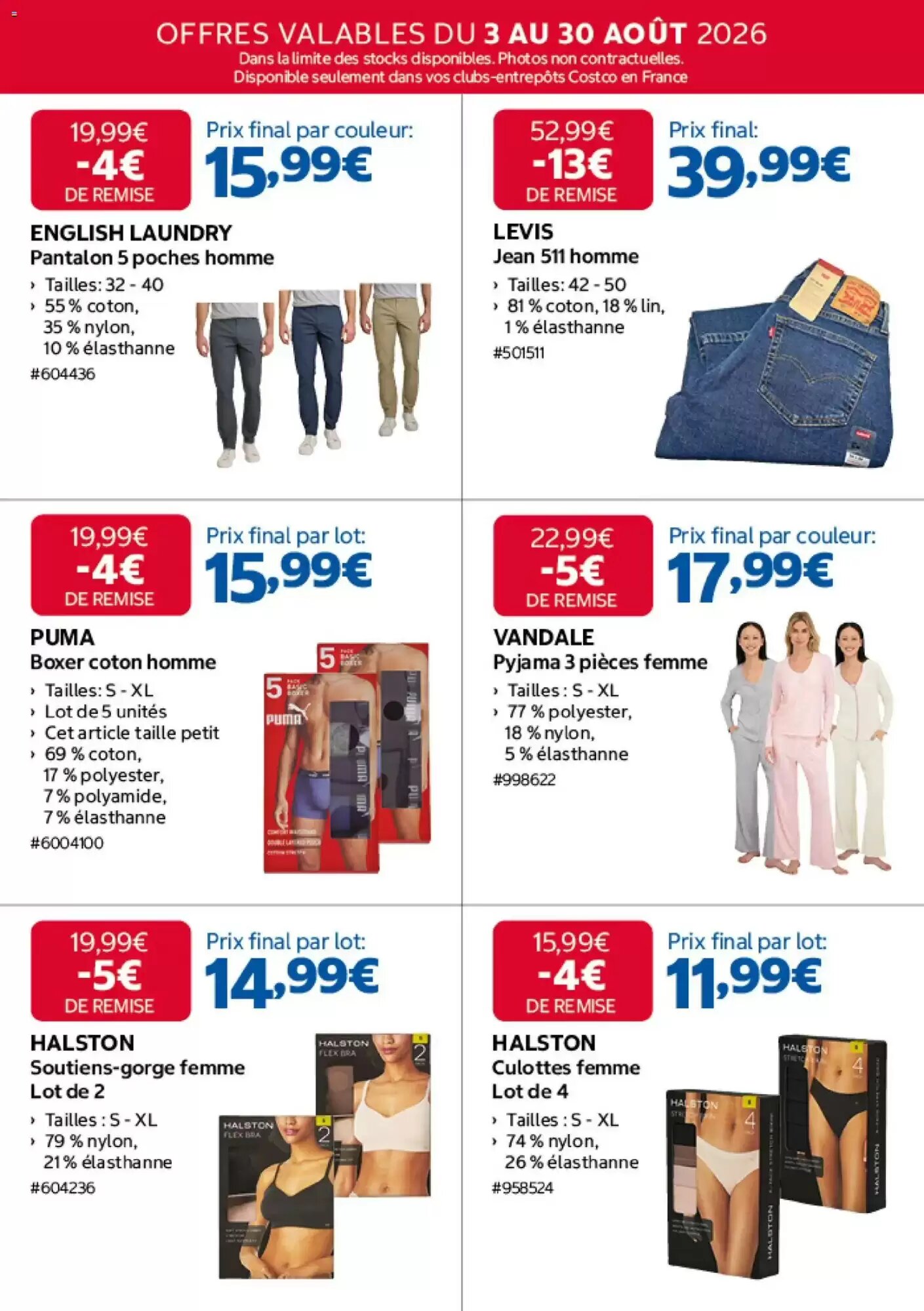 Prospectus promotionnel Costco valable à partir du 03/08/2026 - Page 5.