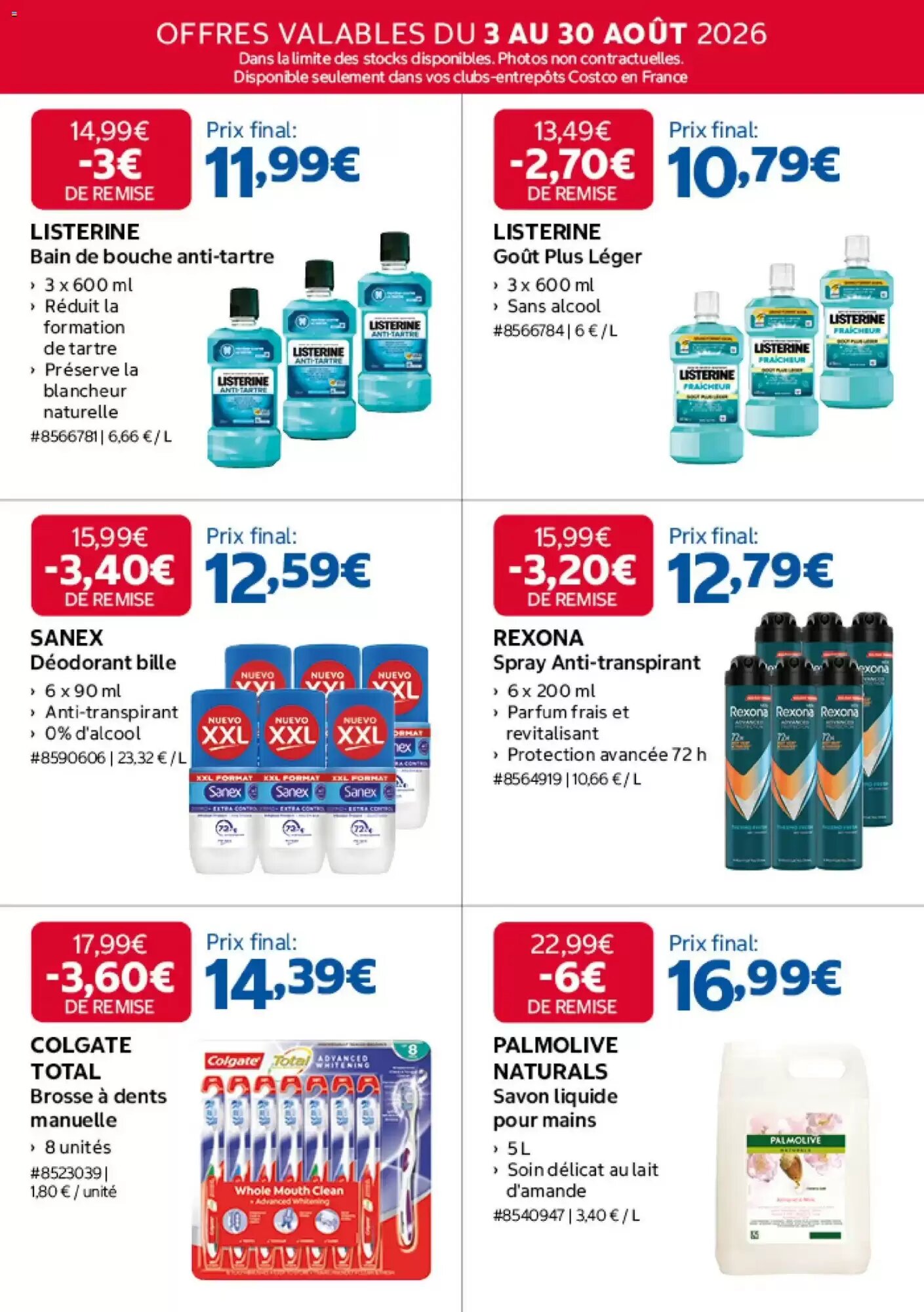 Prospectus promotionnel Costco valable à partir du 03/08/2026 - Page 6.