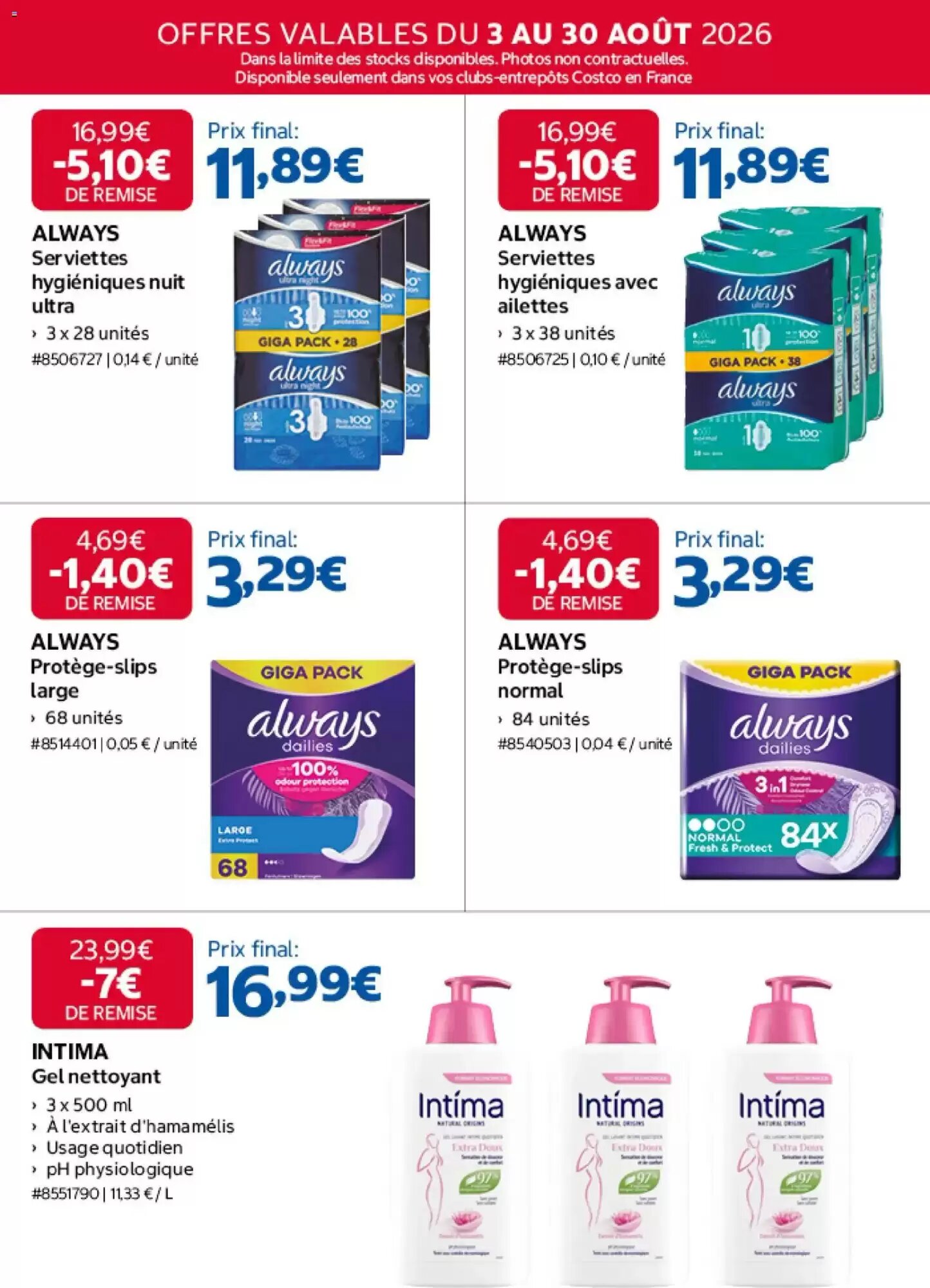 Prospectus promotionnel Costco valable à partir du 03/08/2026 - Page 7.