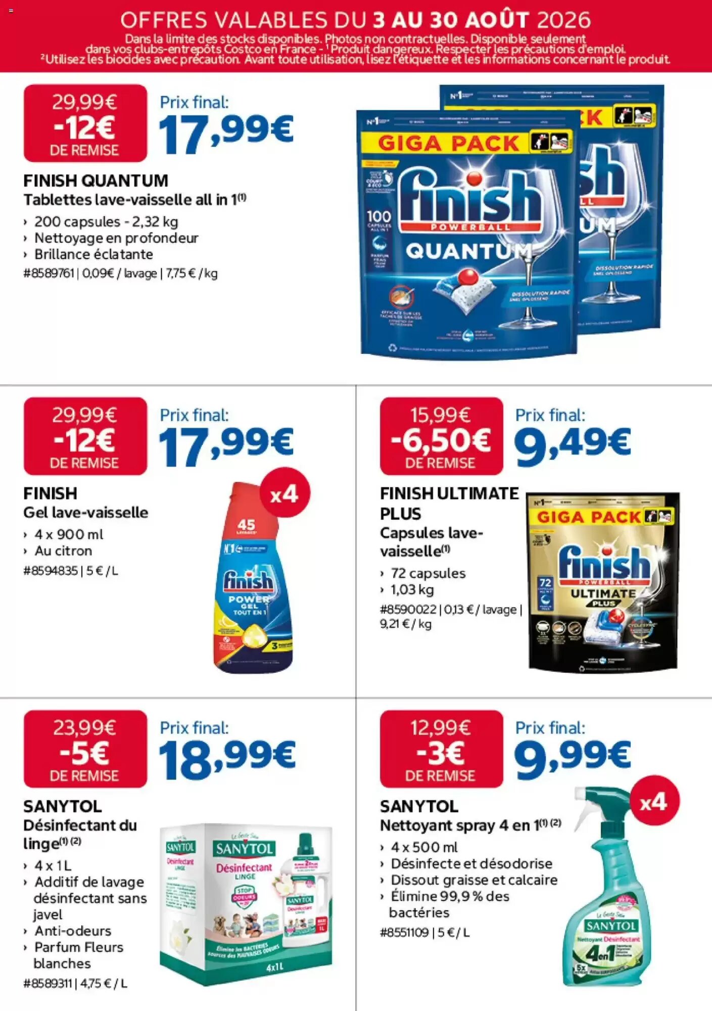Prospectus promotionnel Costco valable à partir du 03/08/2026 - Page 9.