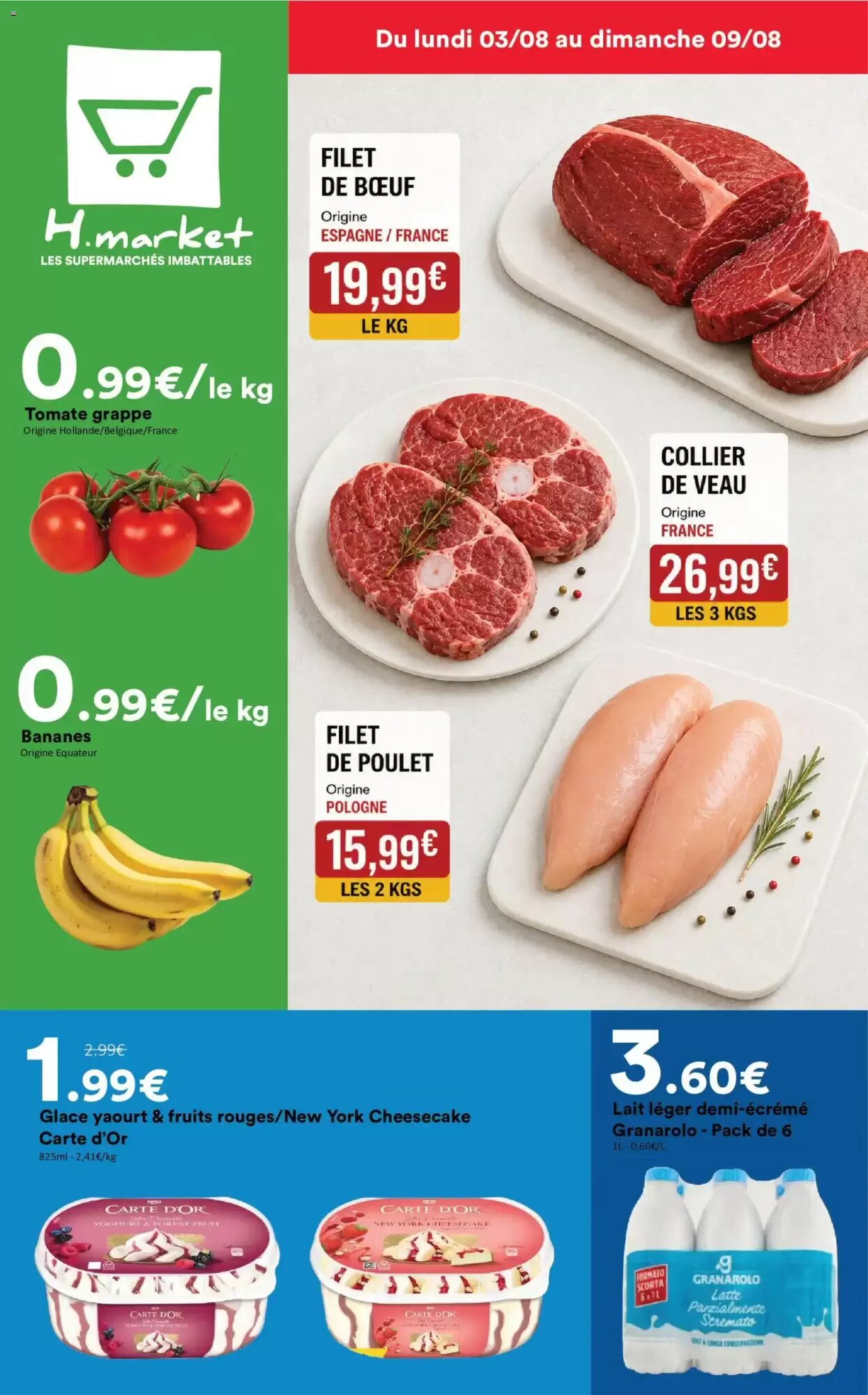 Prospectus promotionnel Hmarket valable à partir du 03/08/2026 - Page 1.