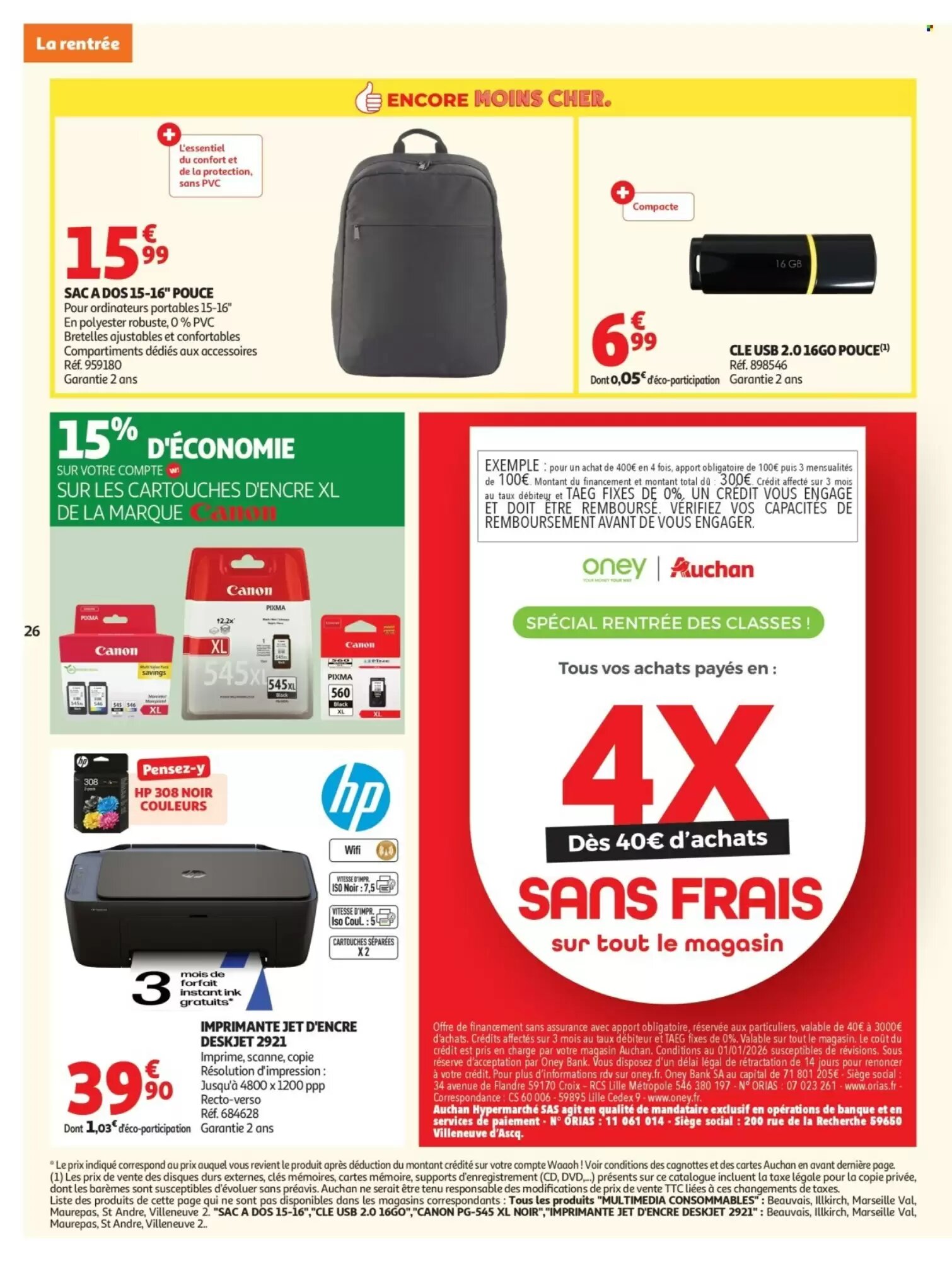 Prospectus promotionnel Auchan valable à partir du 04/08/2026 - Page 26.