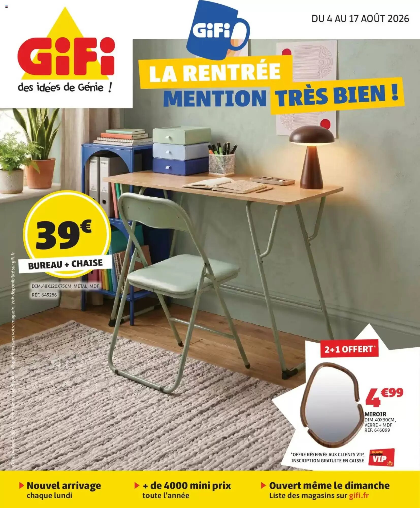 Prospectus promotionnel Gifi valable à partir du 04/08/2026 - Page 1.