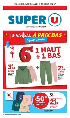 Prospectus promotionnel Super U valable à partir du 04/08/2026