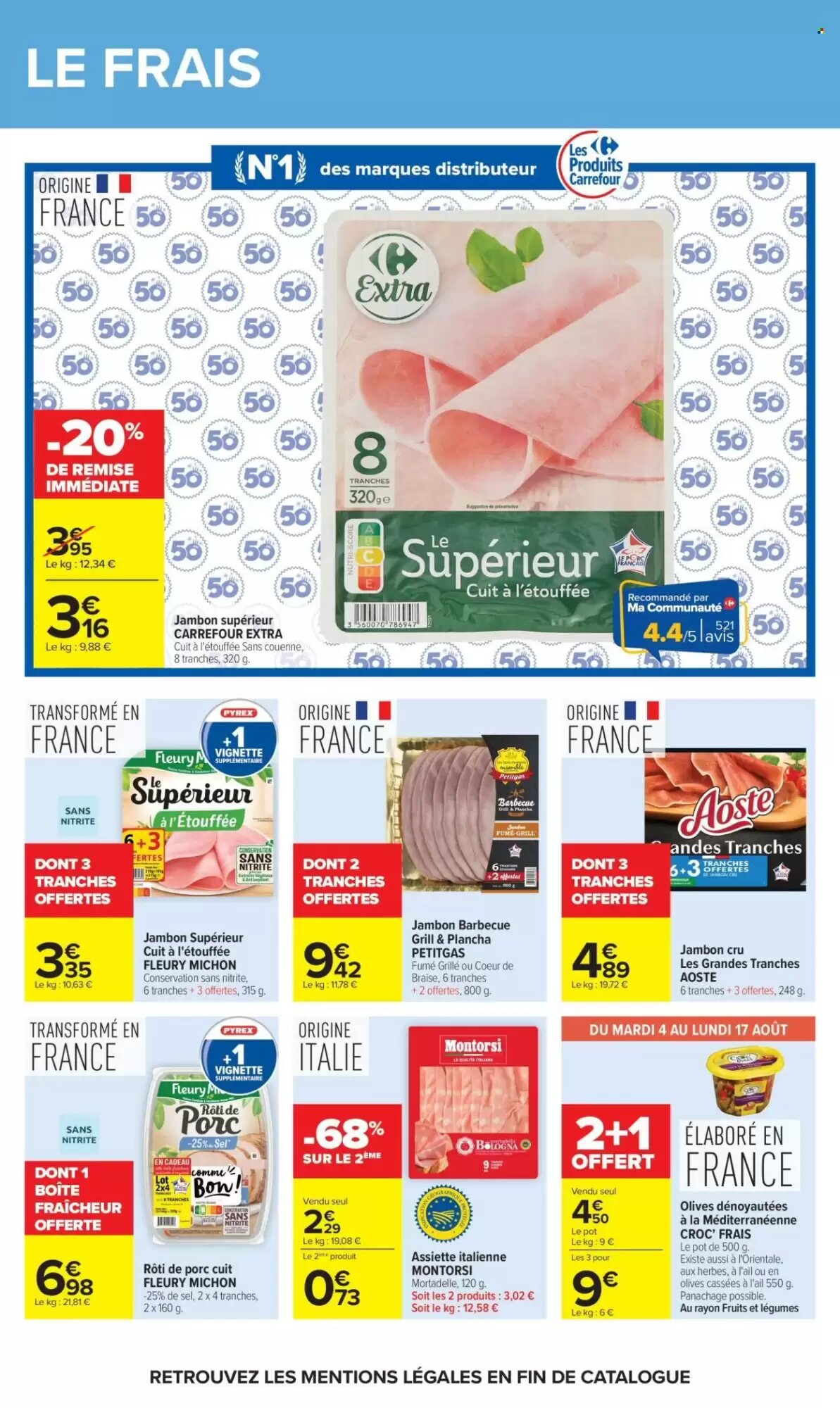 Prospectus promotionnel Carrefour valable à partir du 04/08/2026 - Page 38.