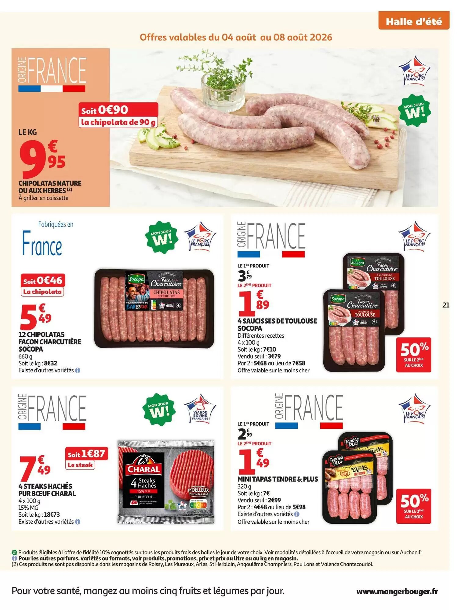Prospectus promotionnel Auchan valable à partir du 04/08/2026 - Page 21.
