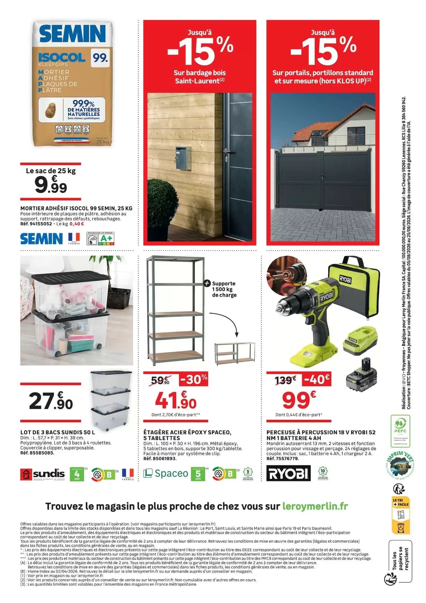 Prospectus promotionnel Leroy Merlin valable à partir du 05/08/2026 - Page 4.