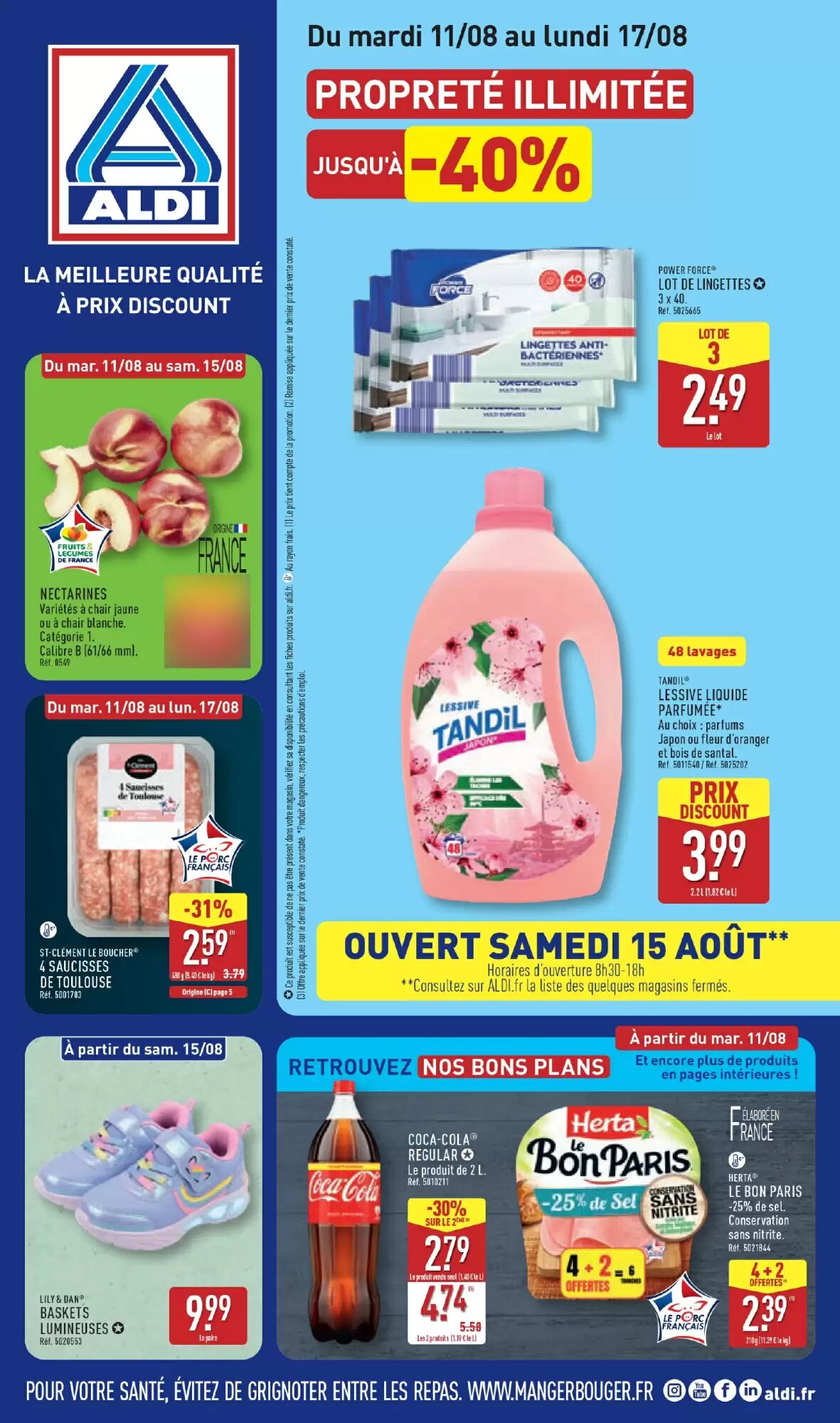 Prospectus promotionnel ALDI valable à partir du 11/08/2026 - Page 1.