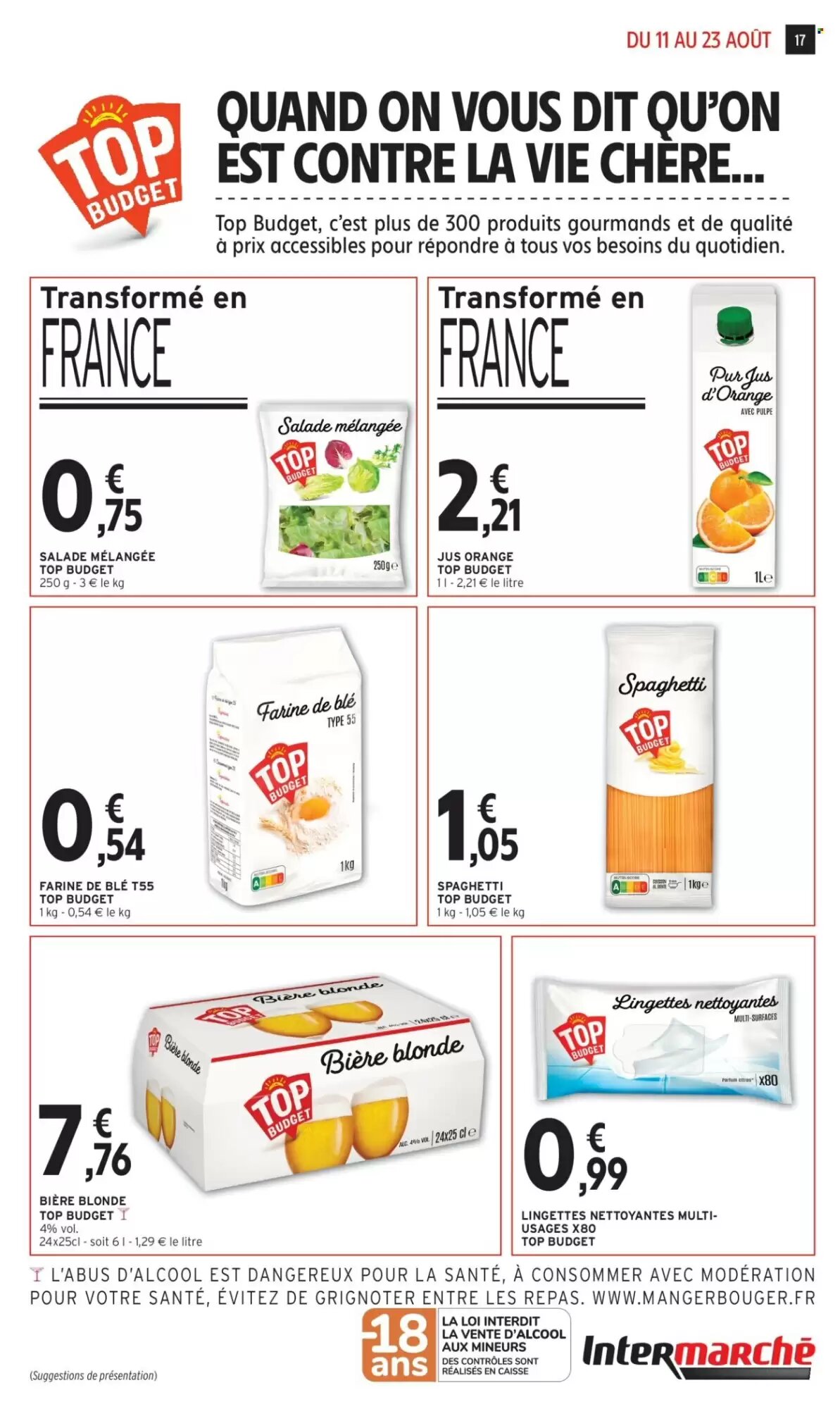 Prospectus promotionnel Intermarché valable à partir du 11/08/2026 - Page 17.
