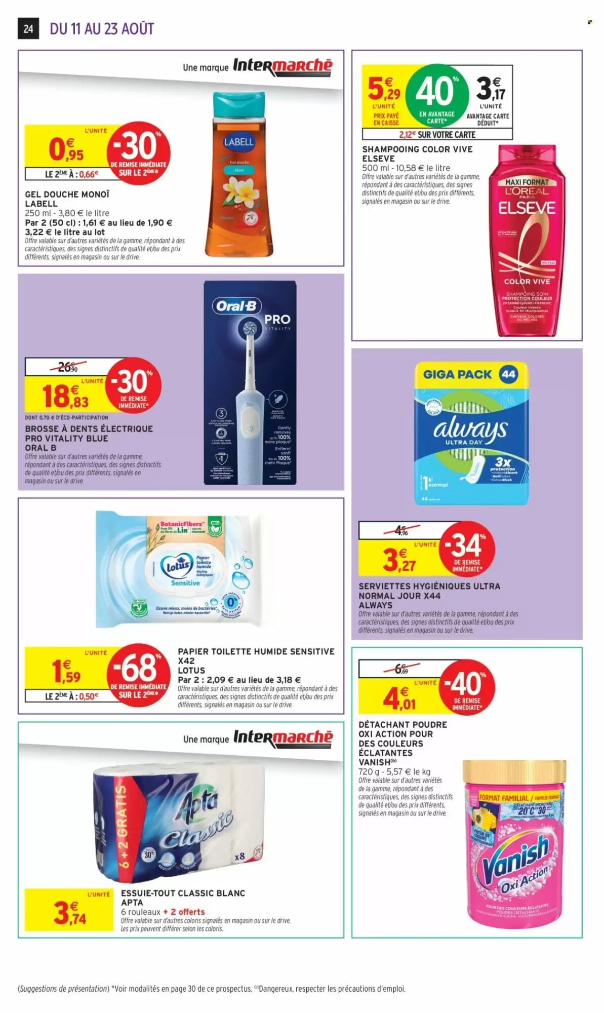 Prospectus promotionnel Intermarché valable à partir du 11/08/2026 - Page 24.