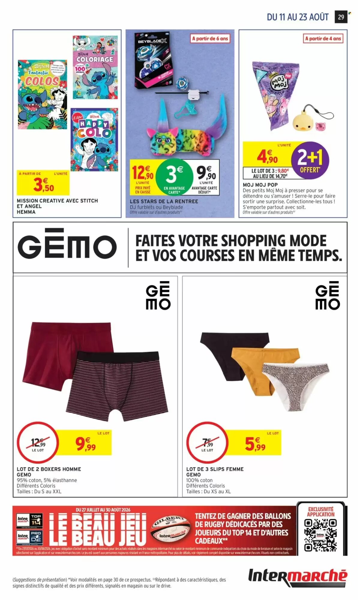 Prospectus promotionnel Intermarché valable à partir du 11/08/2026 - Page 29.