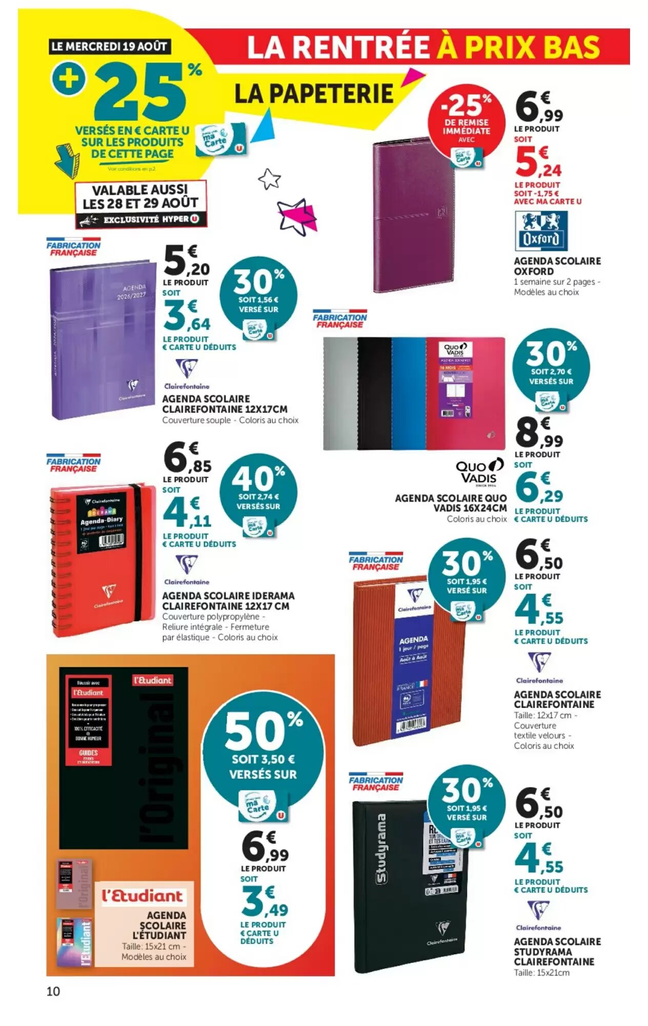 Prospectus promotionnel Hyper U valable à partir du 11/08/2026 - Page 10.