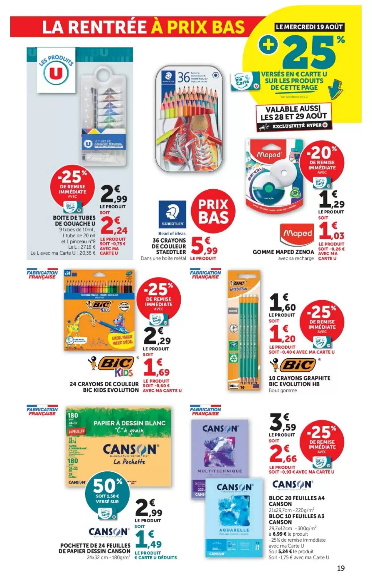 Prospectus promotionnel Hyper U valable à partir du 11/08/2026 - Page 19.