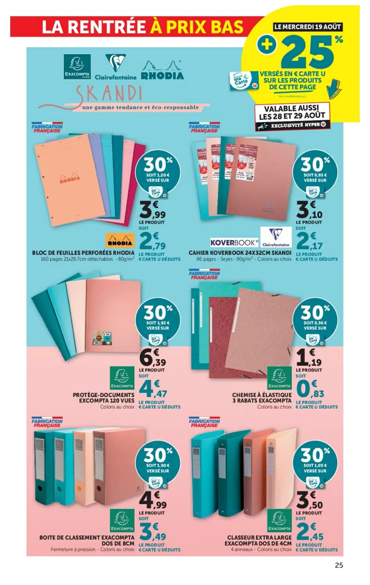 Prospectus promotionnel Hyper U valable à partir du 11/08/2026 - Page 25.