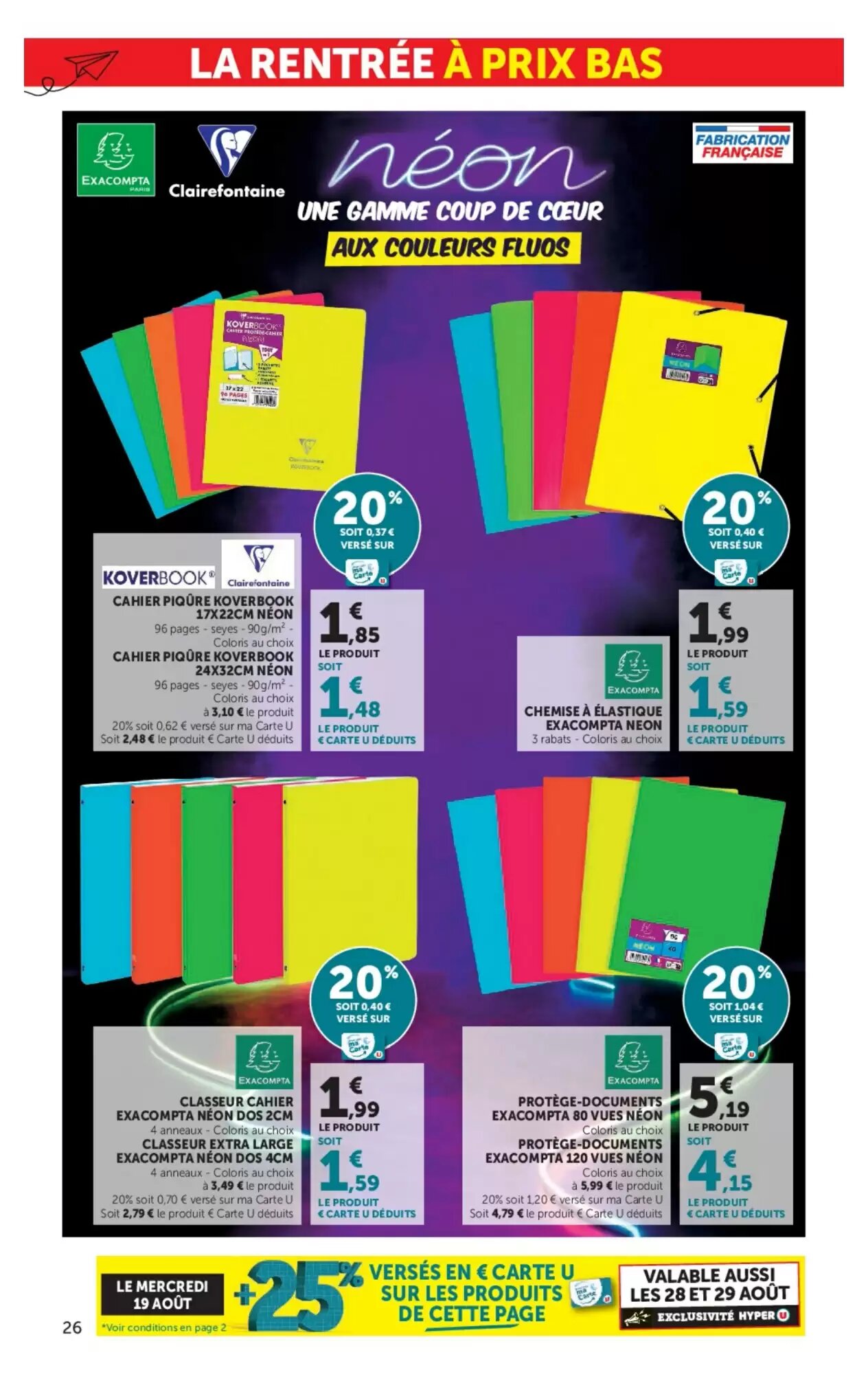 Prospectus promotionnel Hyper U valable à partir du 11/08/2026 - Page 26.