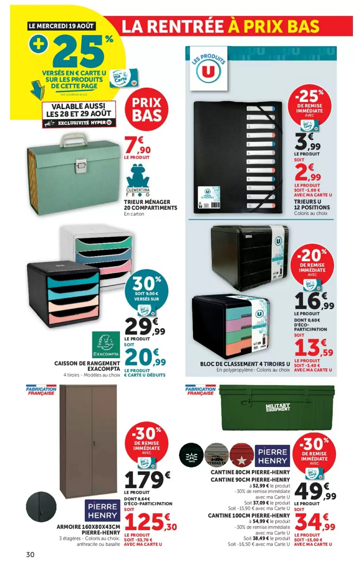 Prospectus promotionnel Hyper U valable à partir du 11/08/2026 - Page 30.