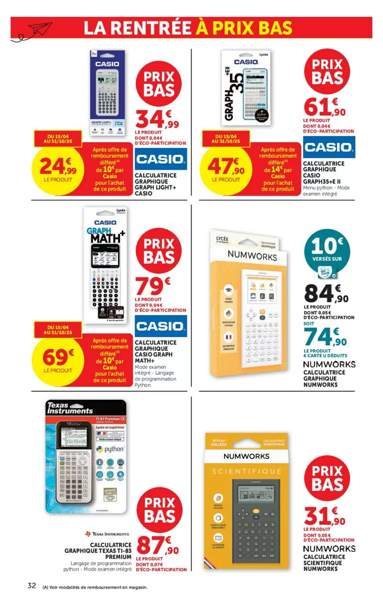 Prospectus promotionnel Hyper U valable à partir du 11/08/2026 - Page 32.