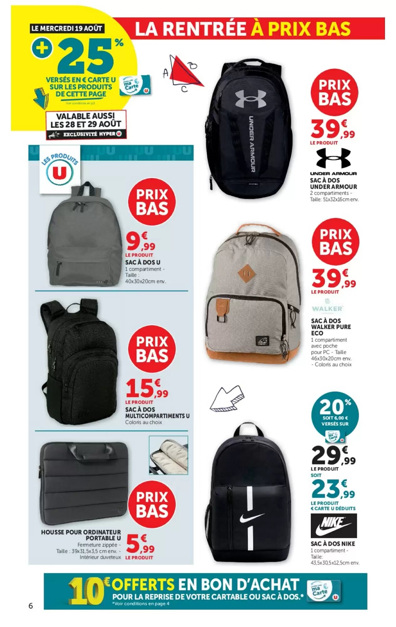 Prospectus promotionnel Hyper U valable à partir du 11/08/2026 - Page 6.